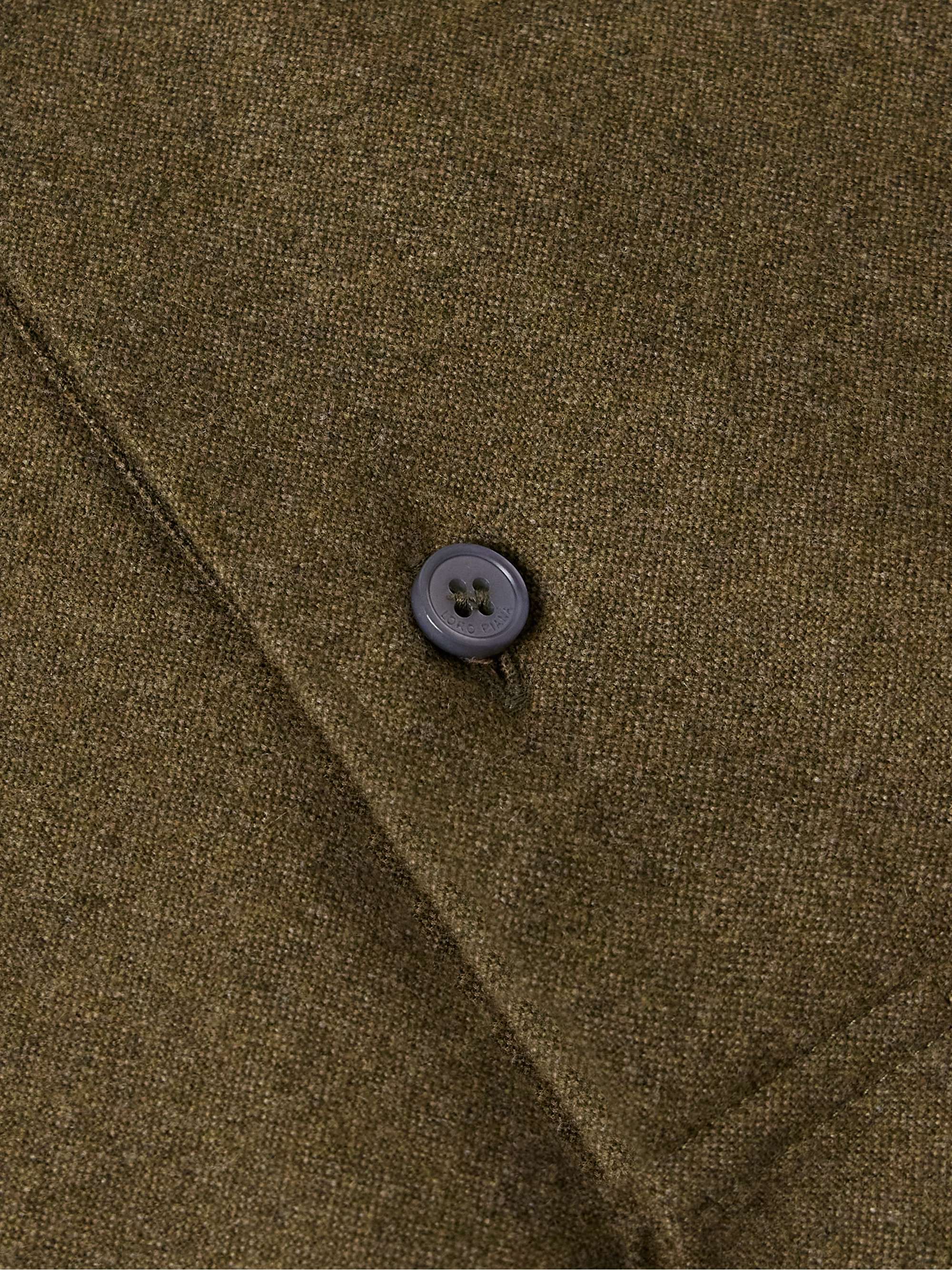 Elia Grandad-Collar Virgin Wool and Cashmere-Blend Shirt view