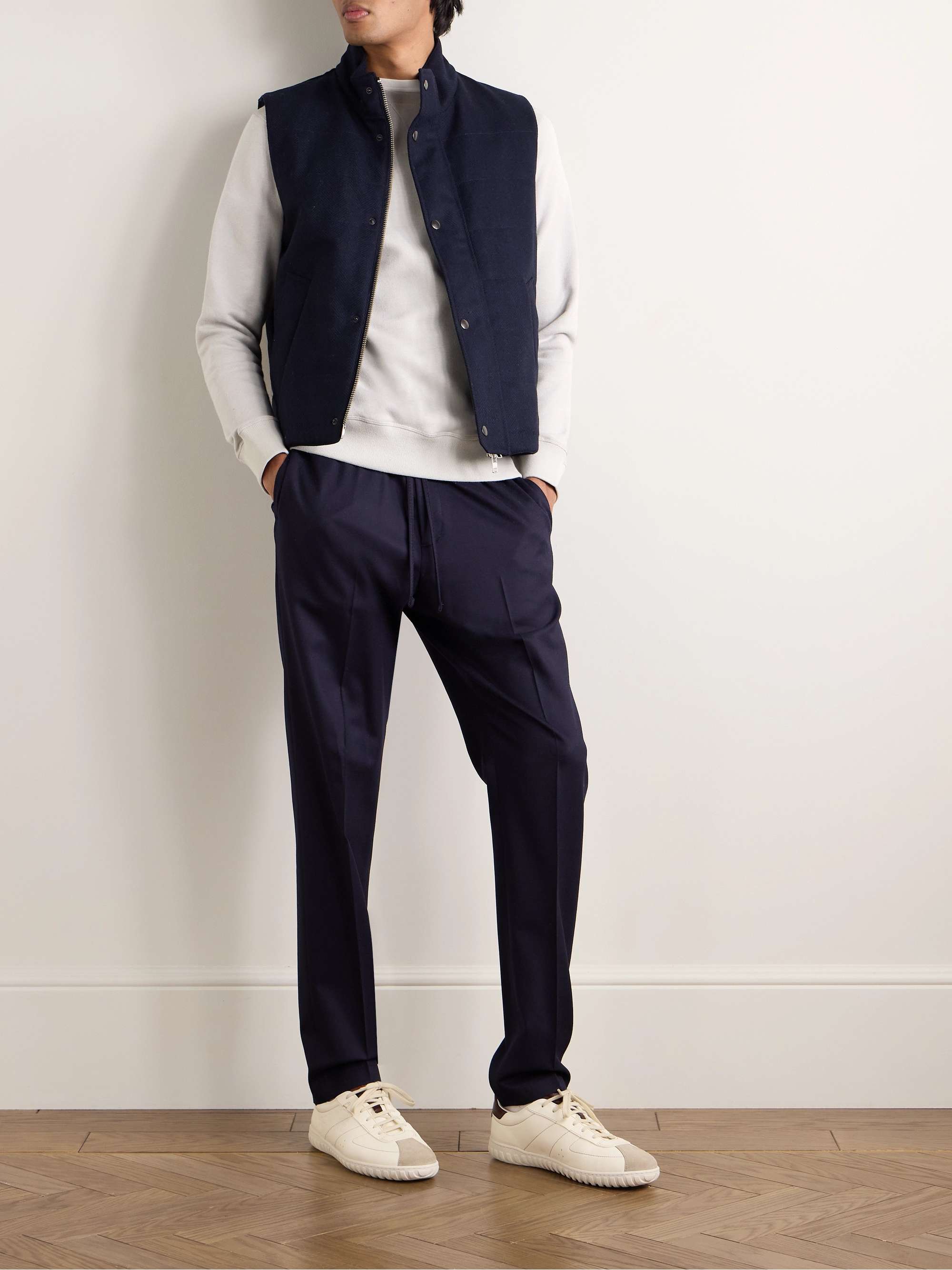 Logo-Embroidered Cotton and Cashmere-Blend Jersey Sweatshirt view