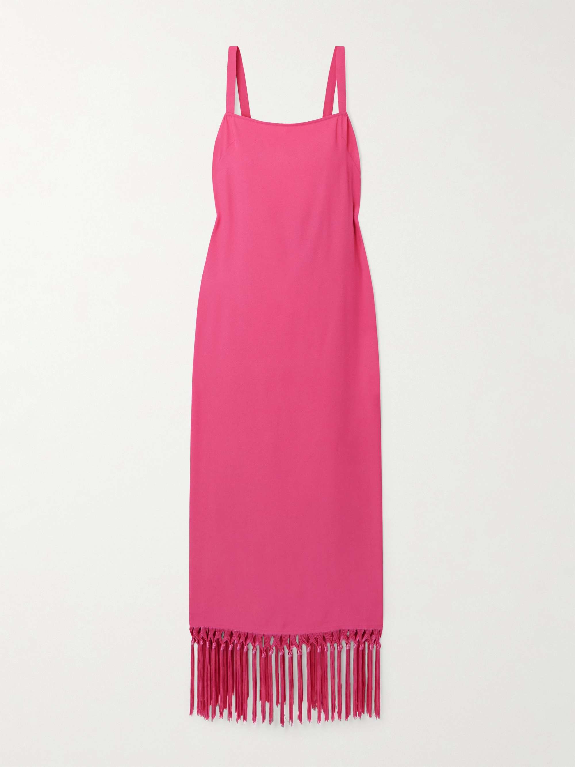 Palermo fringed crepe midi dress view