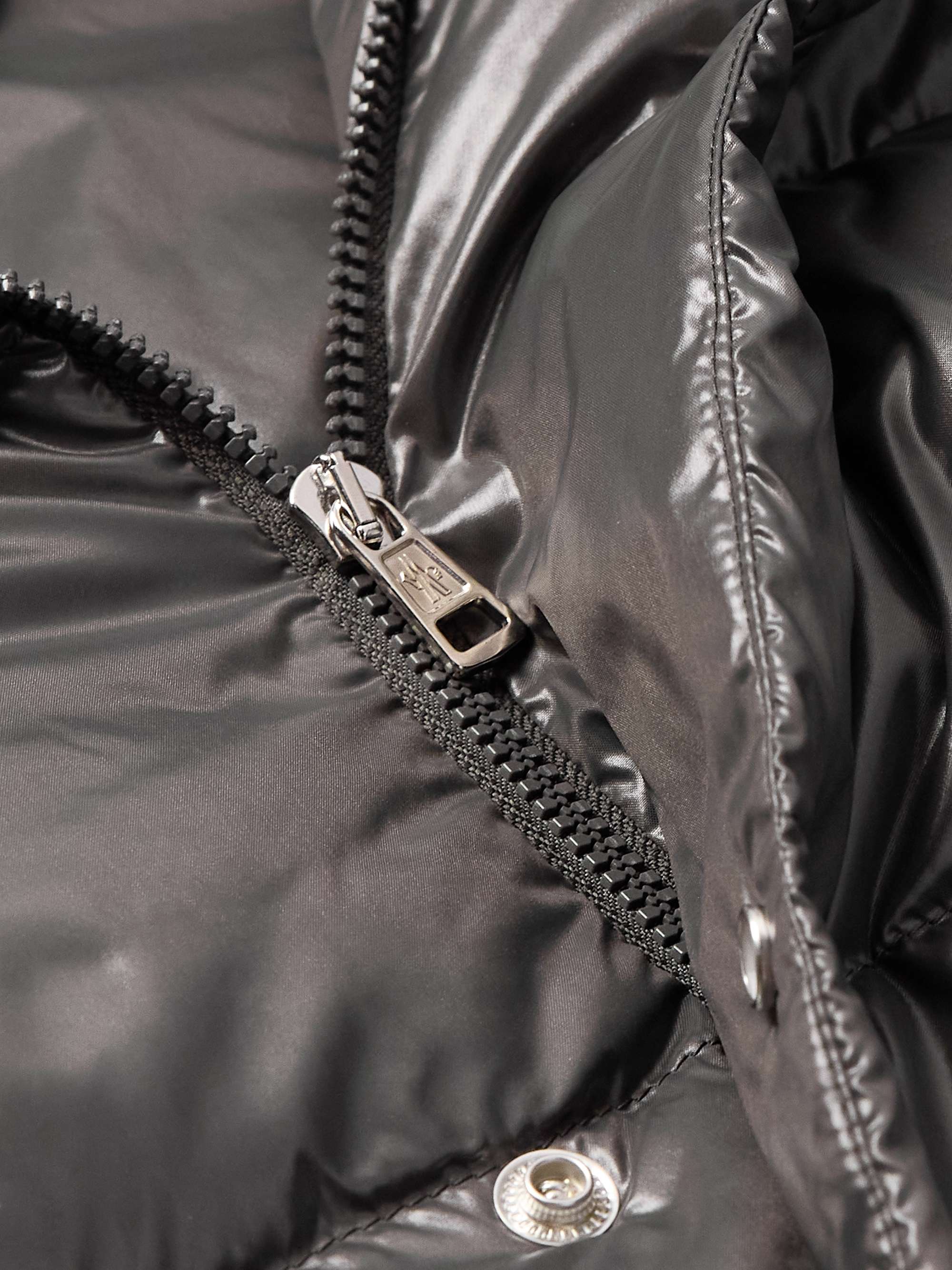 Maljasset Slim-Fit Quilted Lacquered-Nylon Hooded Down Jacket view