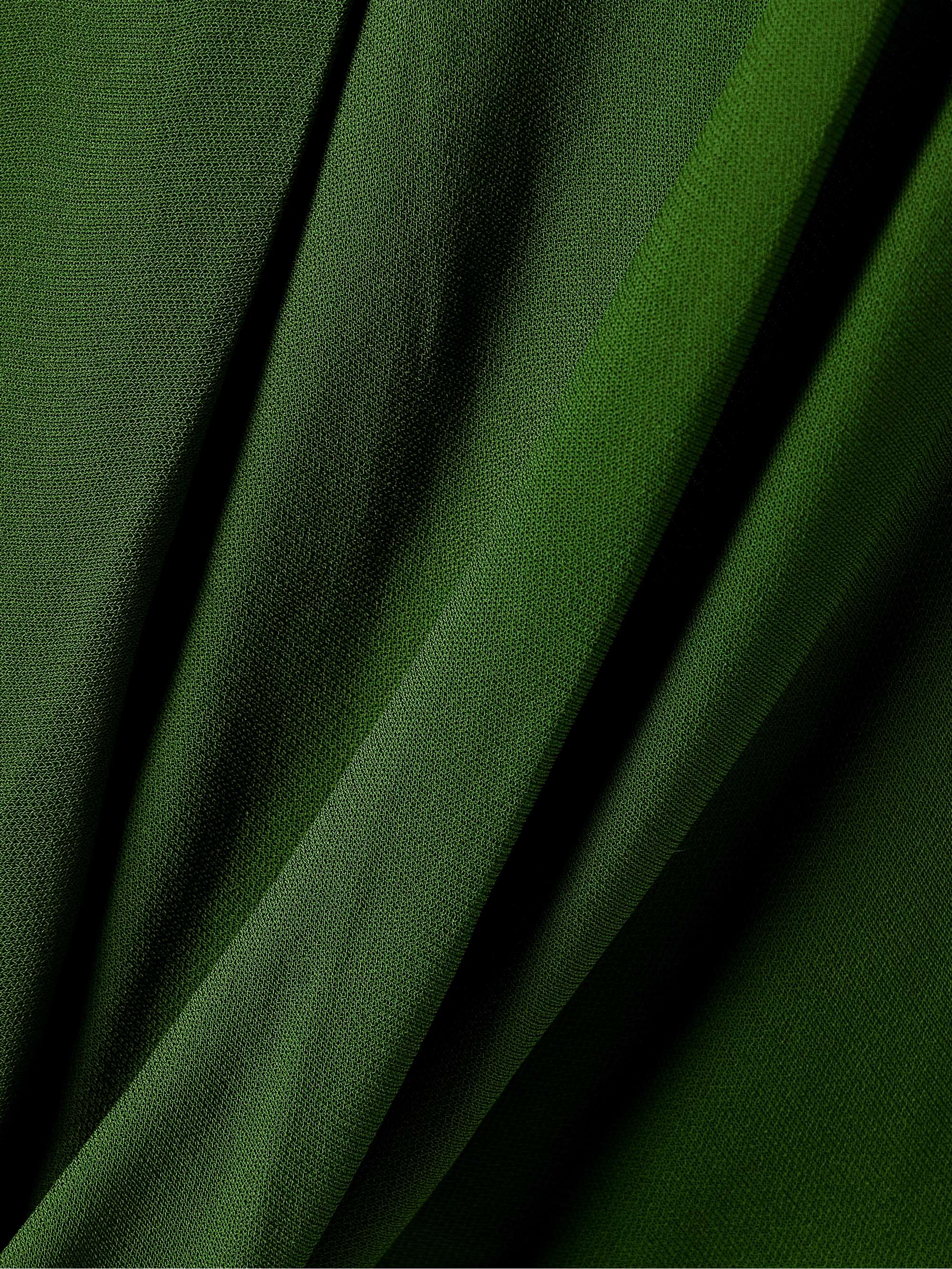 Asymmetric draped ruched jersey midi dress view