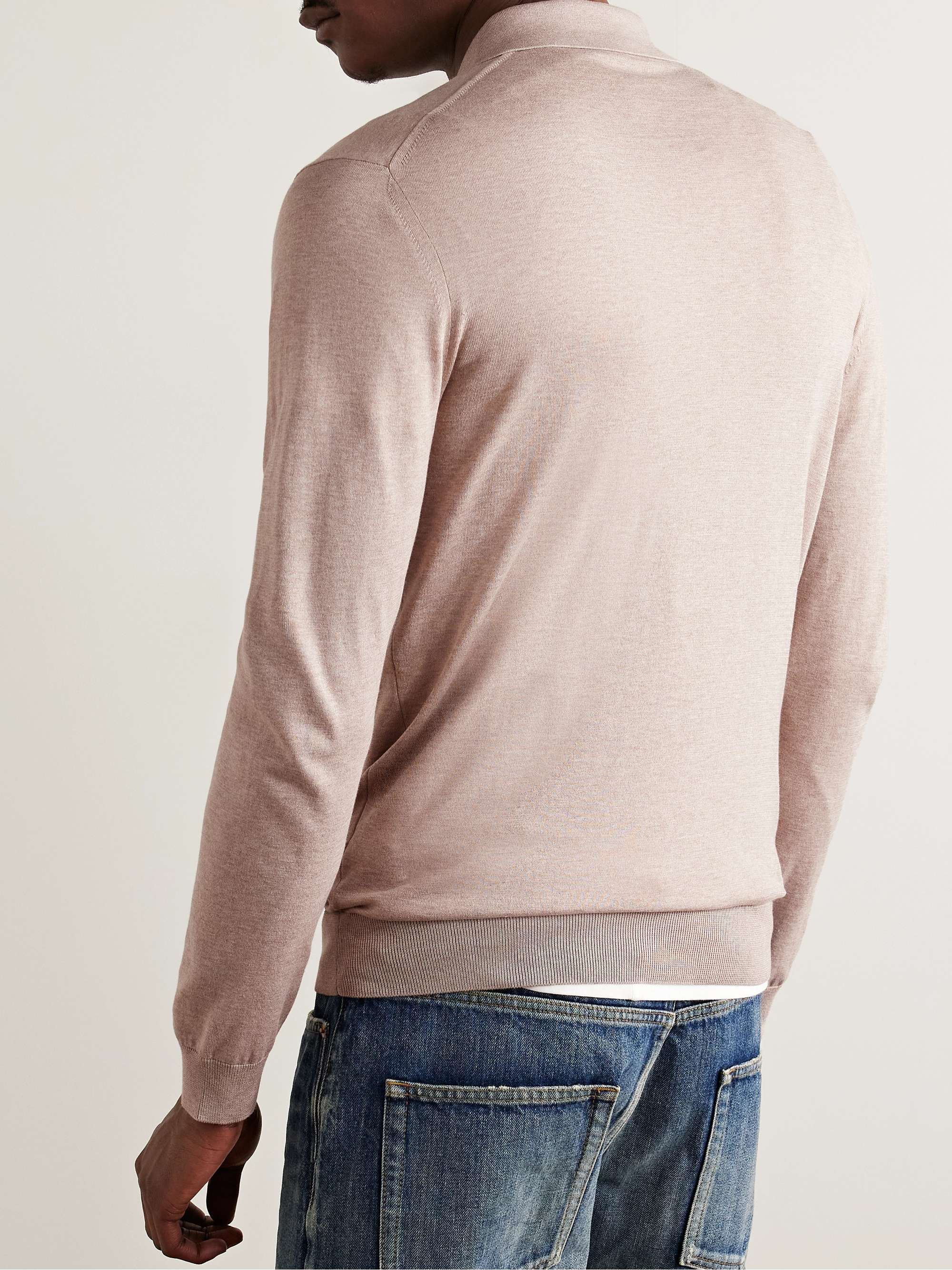 Slim-Fit Mariner Sea Island Cotton Polo Shirt view