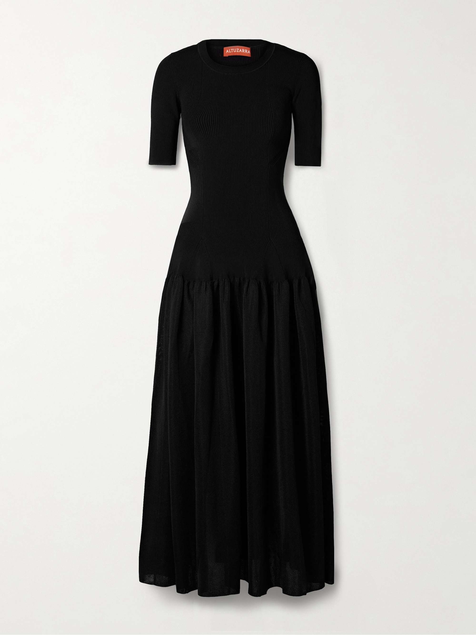 Maisie gathered stretch-knit maxi dress view