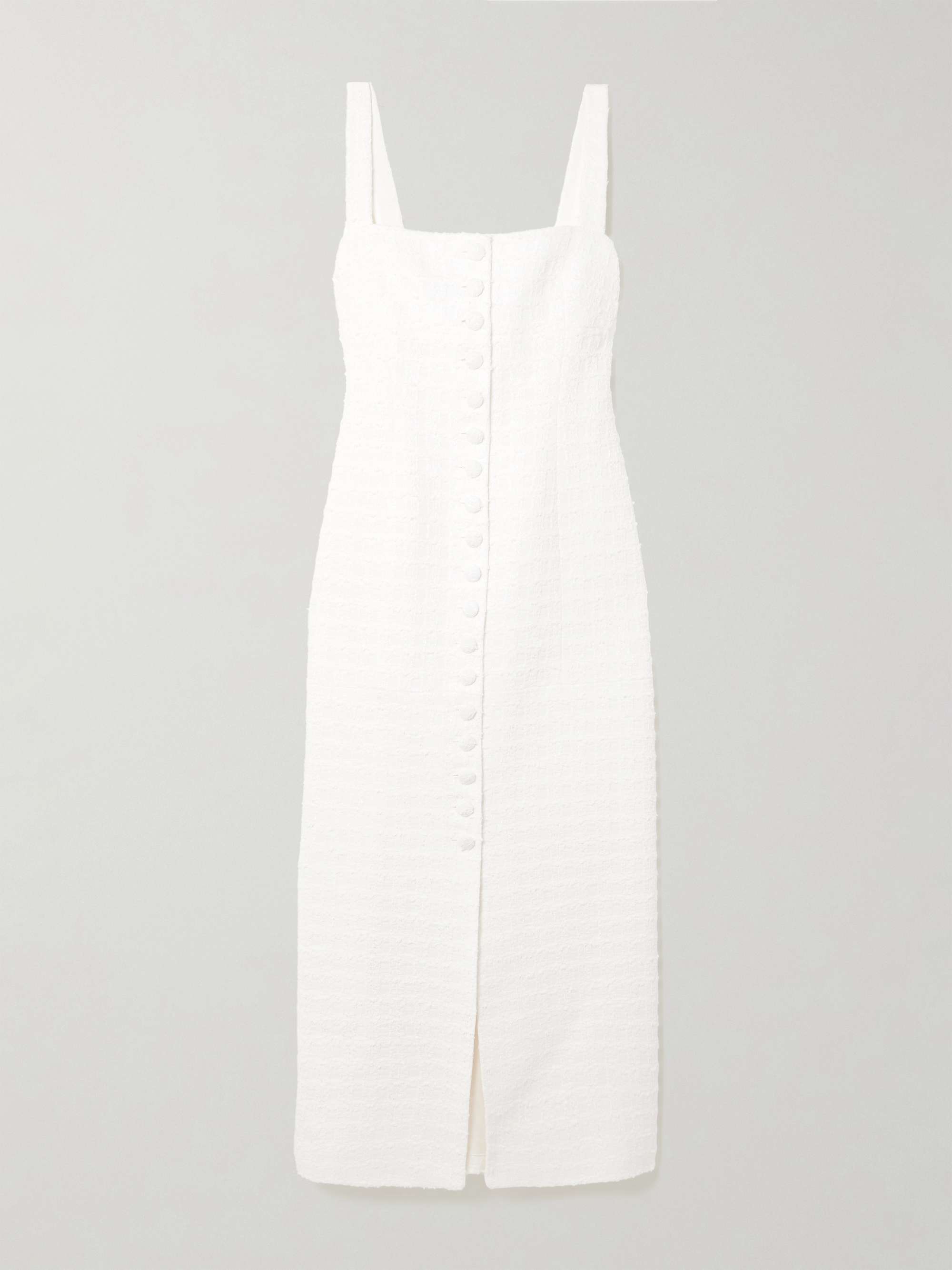 Joan checked cotton-blend tweed midi dress view