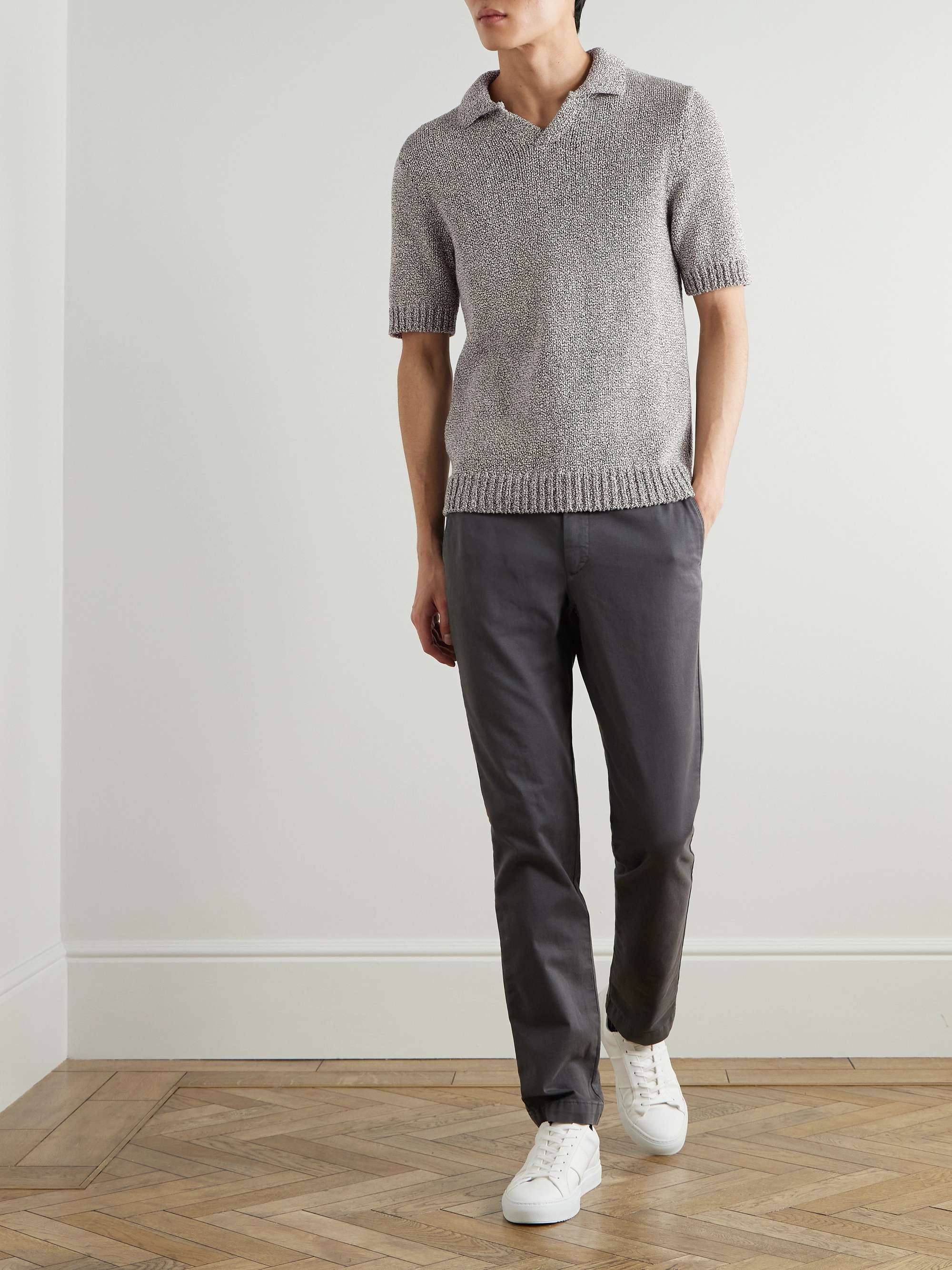 Organic Cotton-Bouclé Polo Shirt view