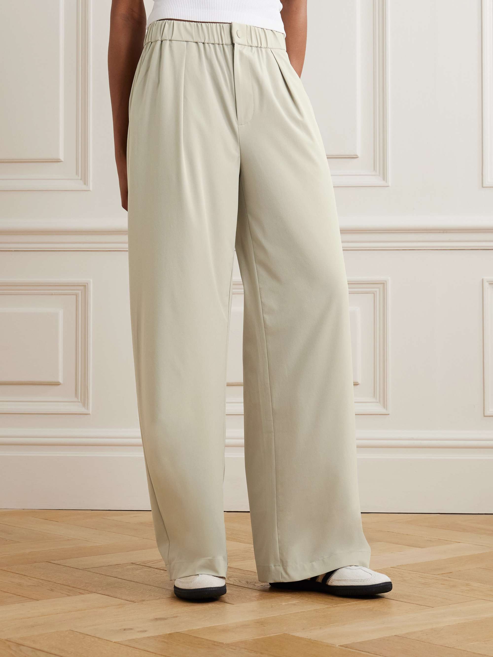 Kayson pleated stretch recycled wide-leg pants view