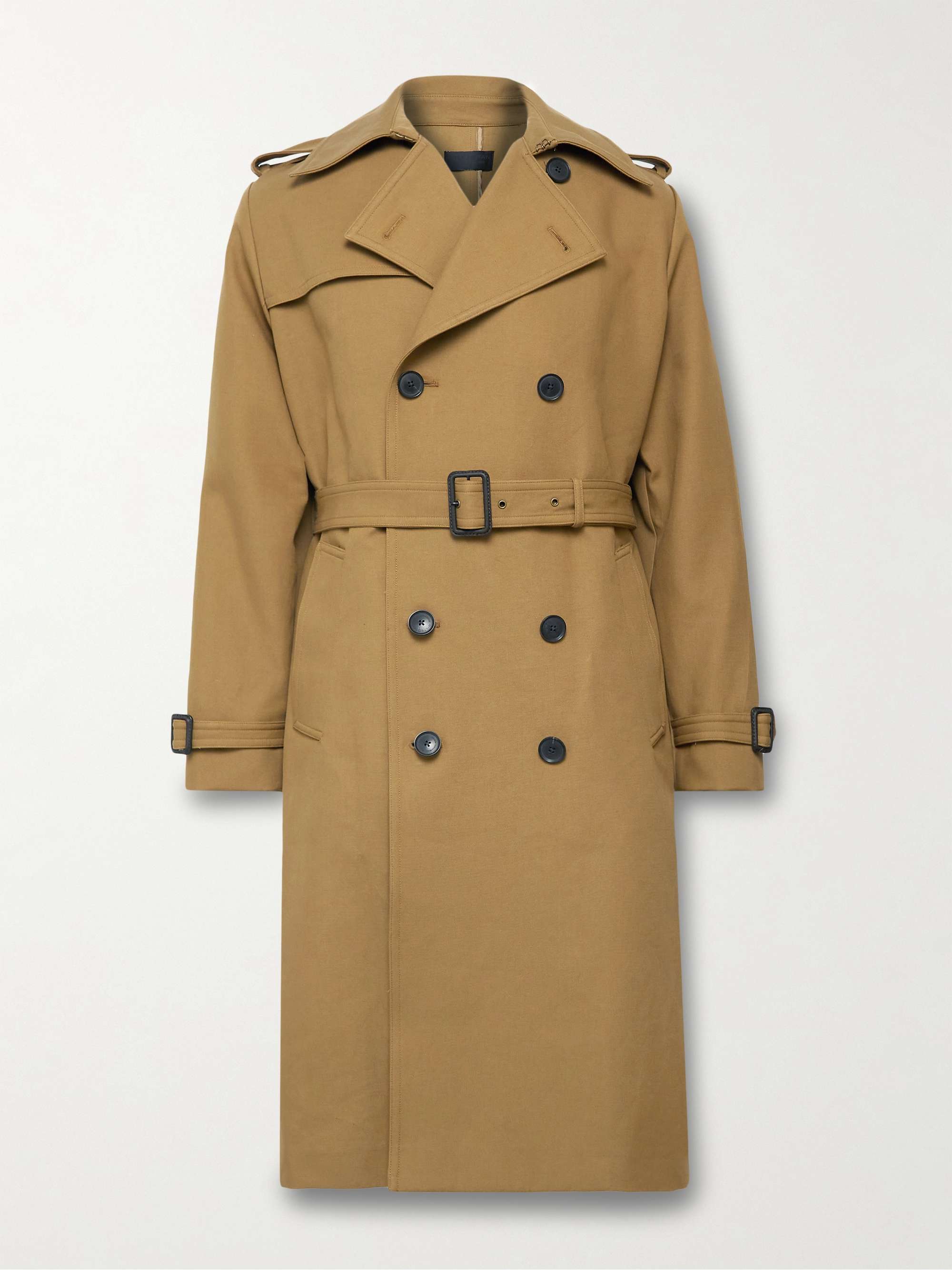 Trenton Double-Breasted Belted Cotton-Canvas Trench Coat view