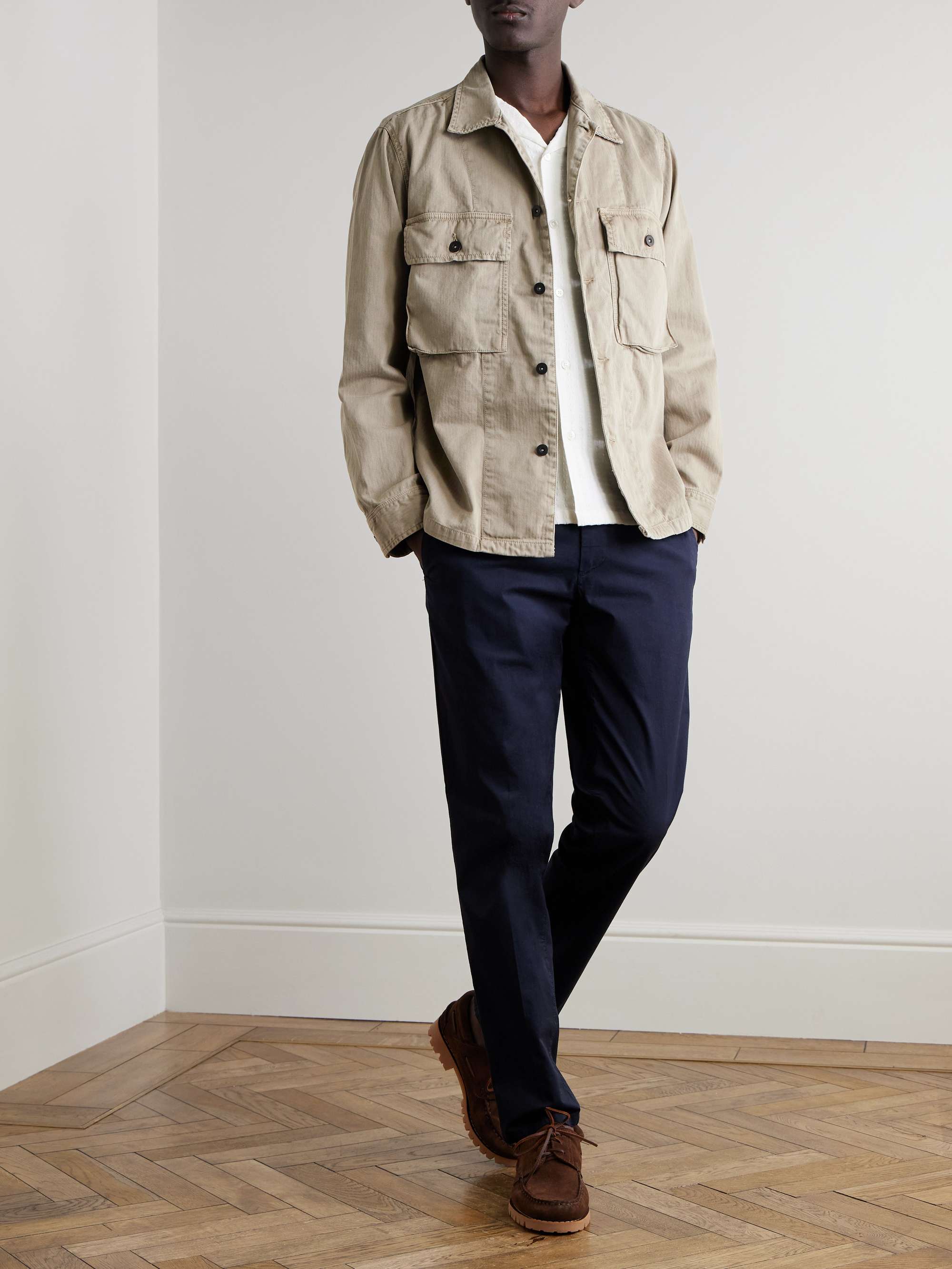 Dar Herringbone Cotton Overshirt view