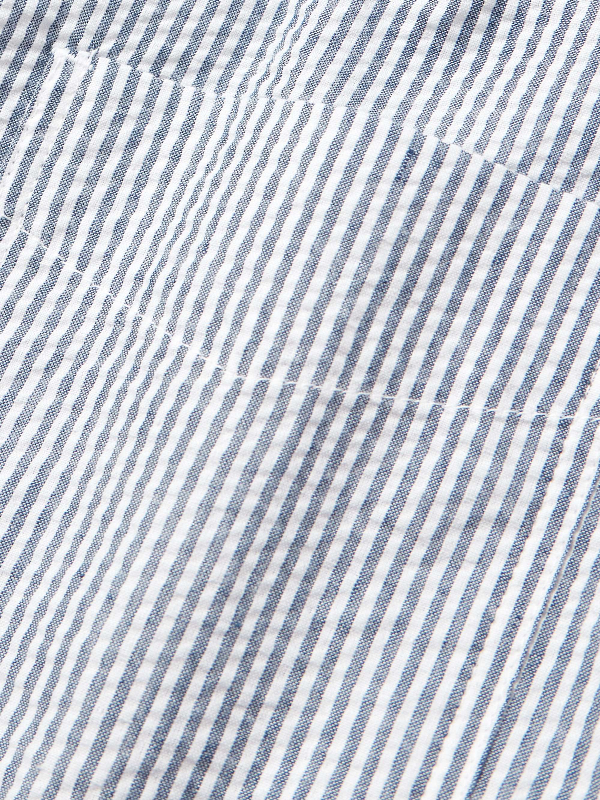 OG Oversized Striped Cotton-Blend Seersucker Shirt view