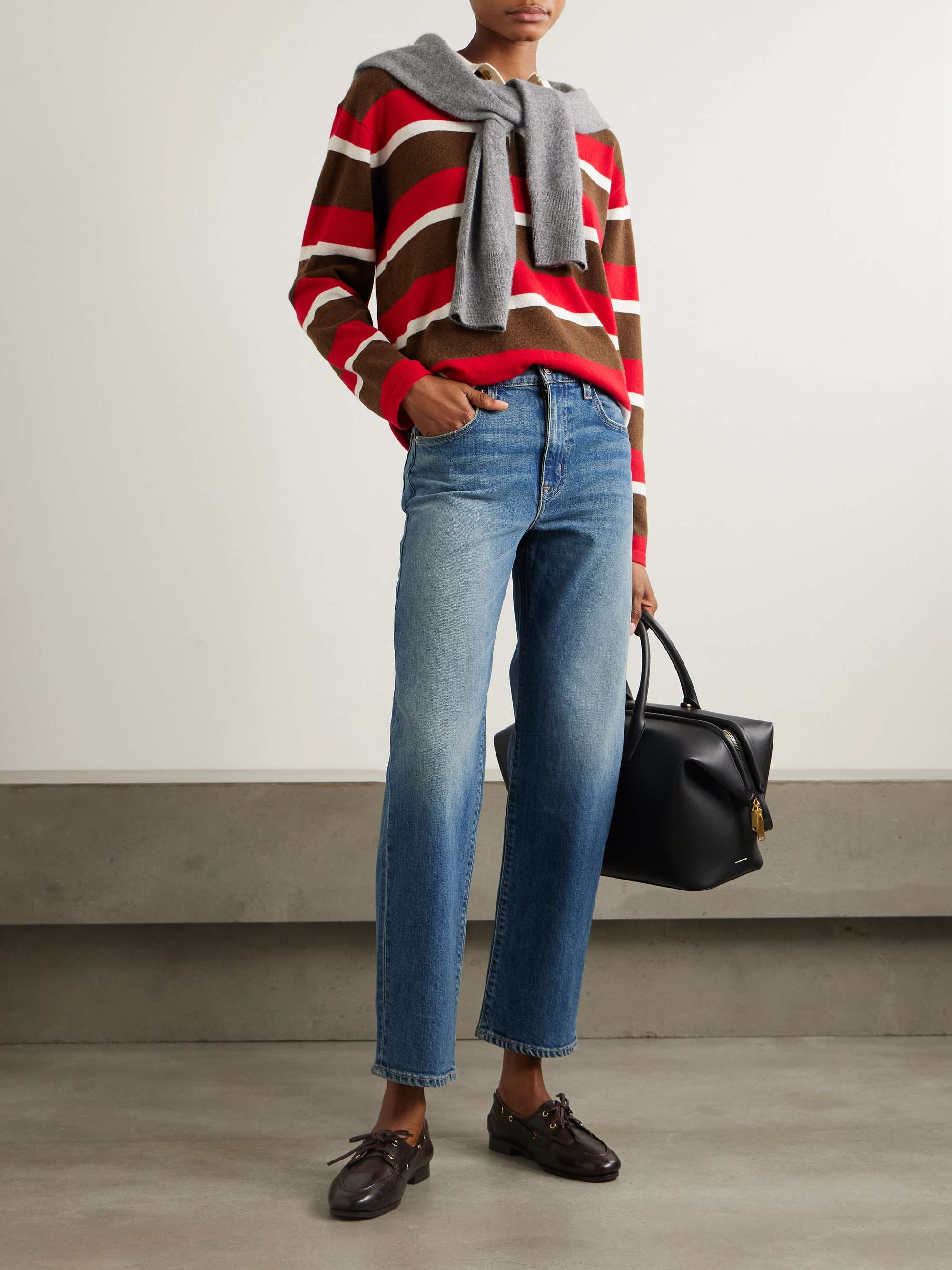 Sophie Long mid-rise straight-leg organic jeans view