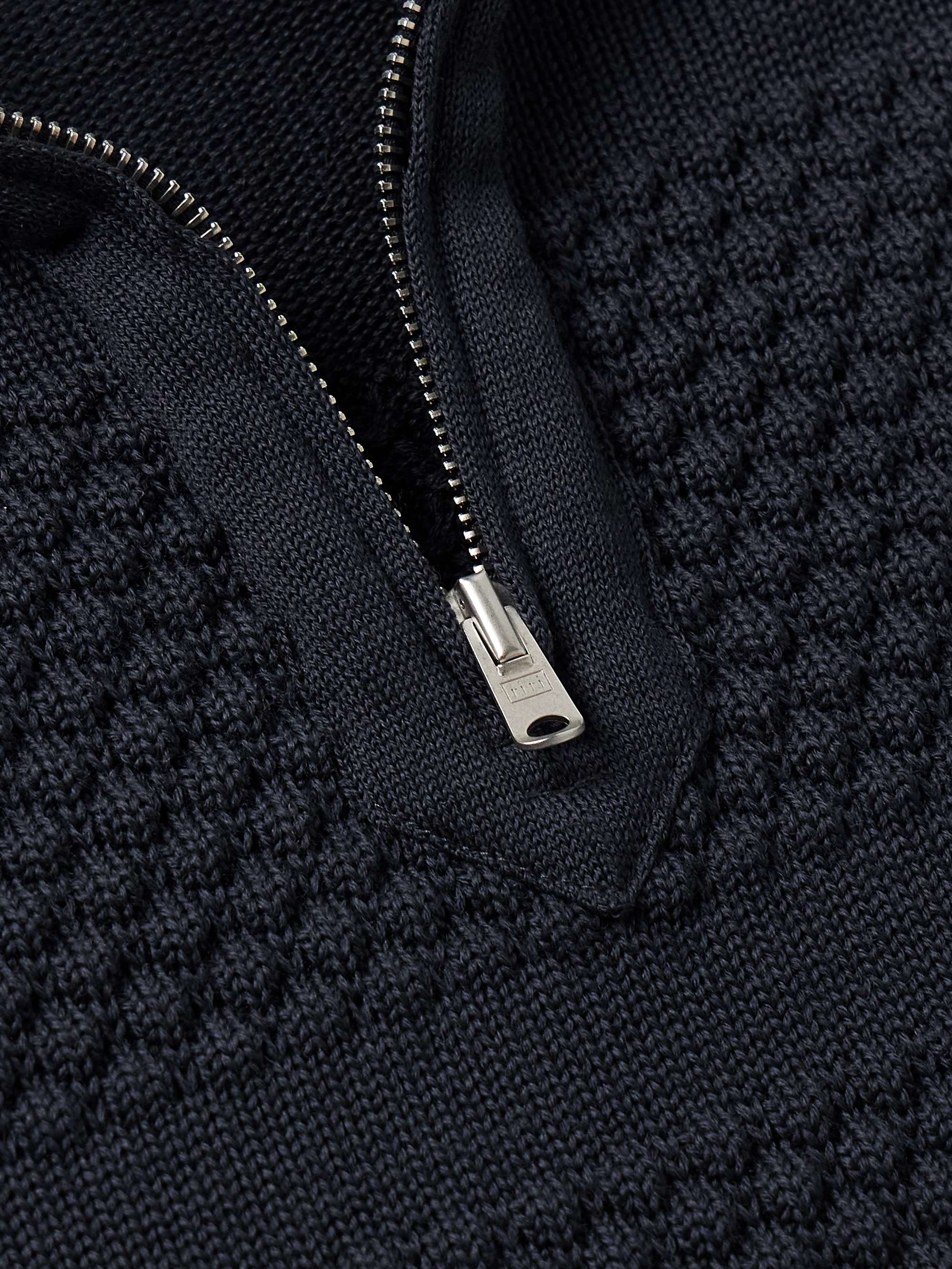 Fisherman Virgin Wool Half-Zip Sweater view