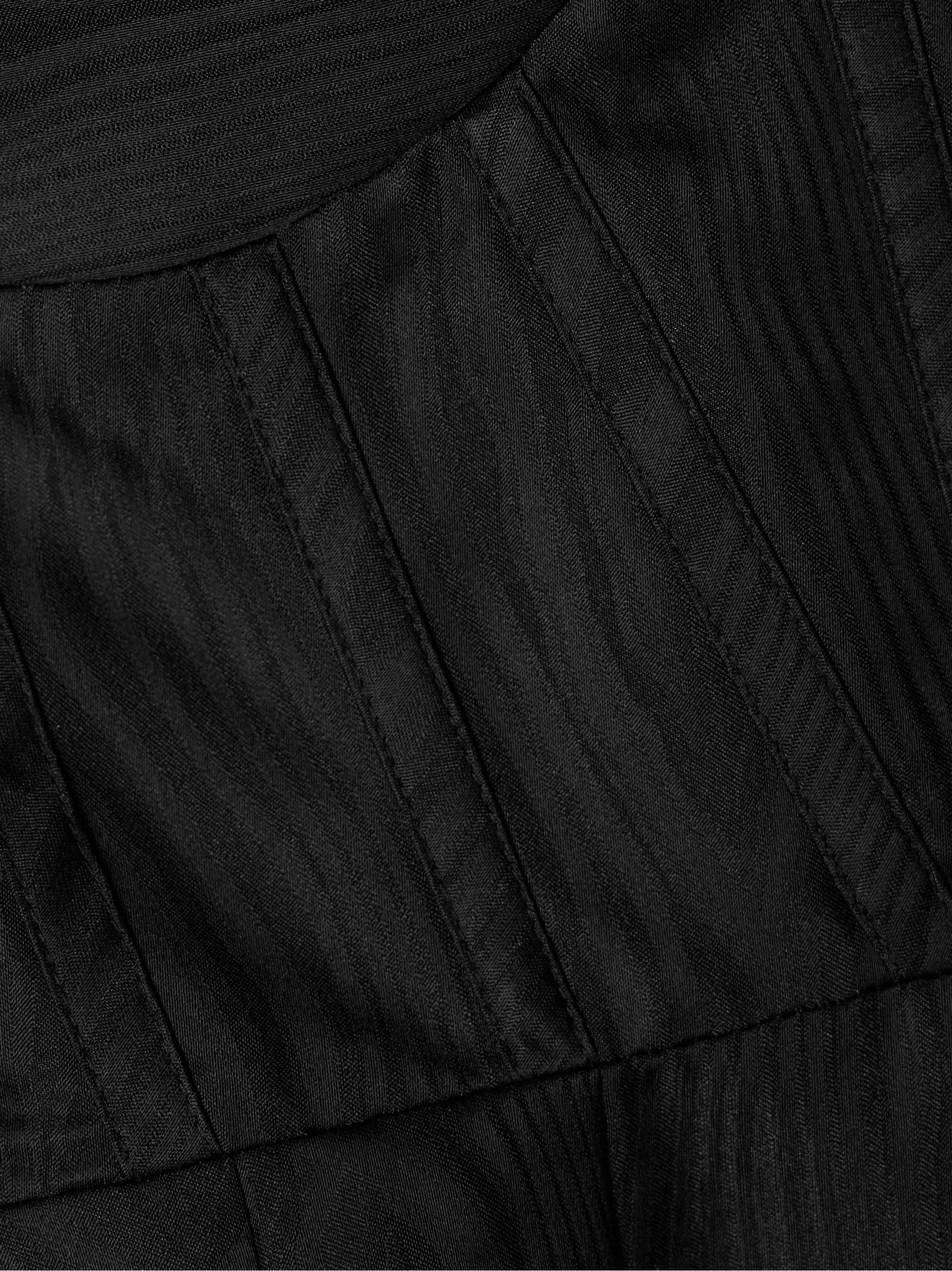 Luiza strapless pleated moire midi dress view