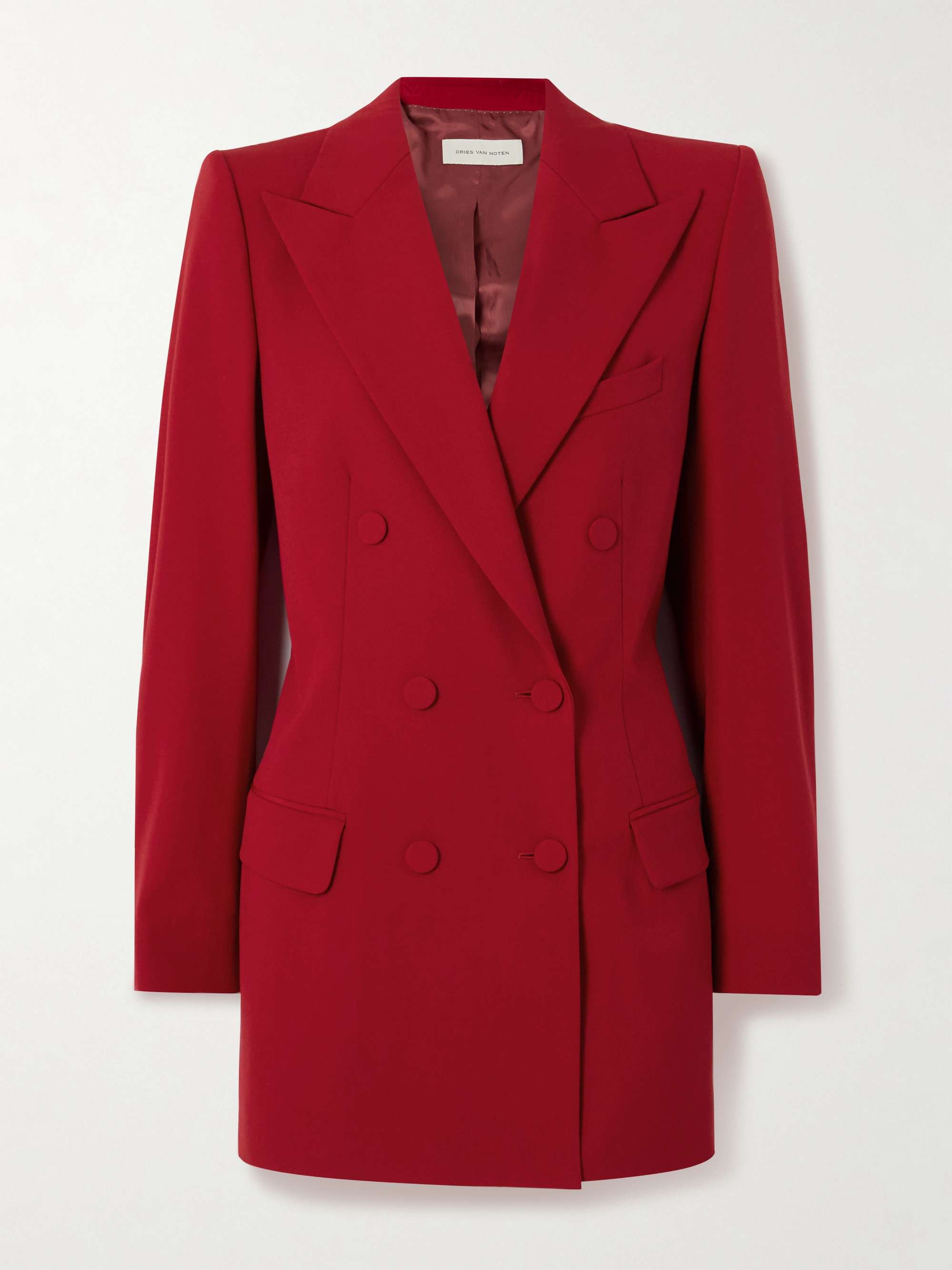 Double-breasted wool blazer view