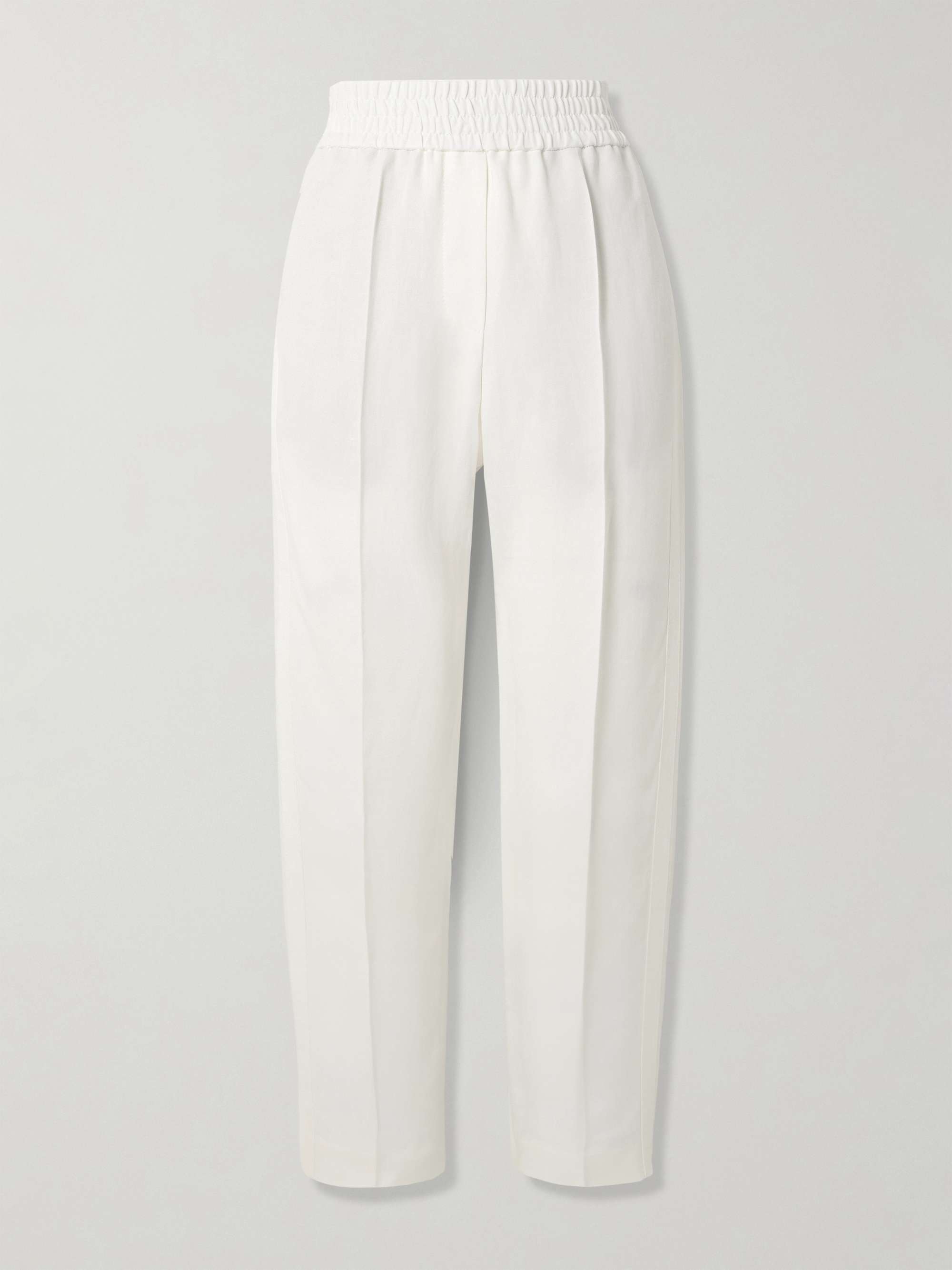 Cropped woven tapered pants view