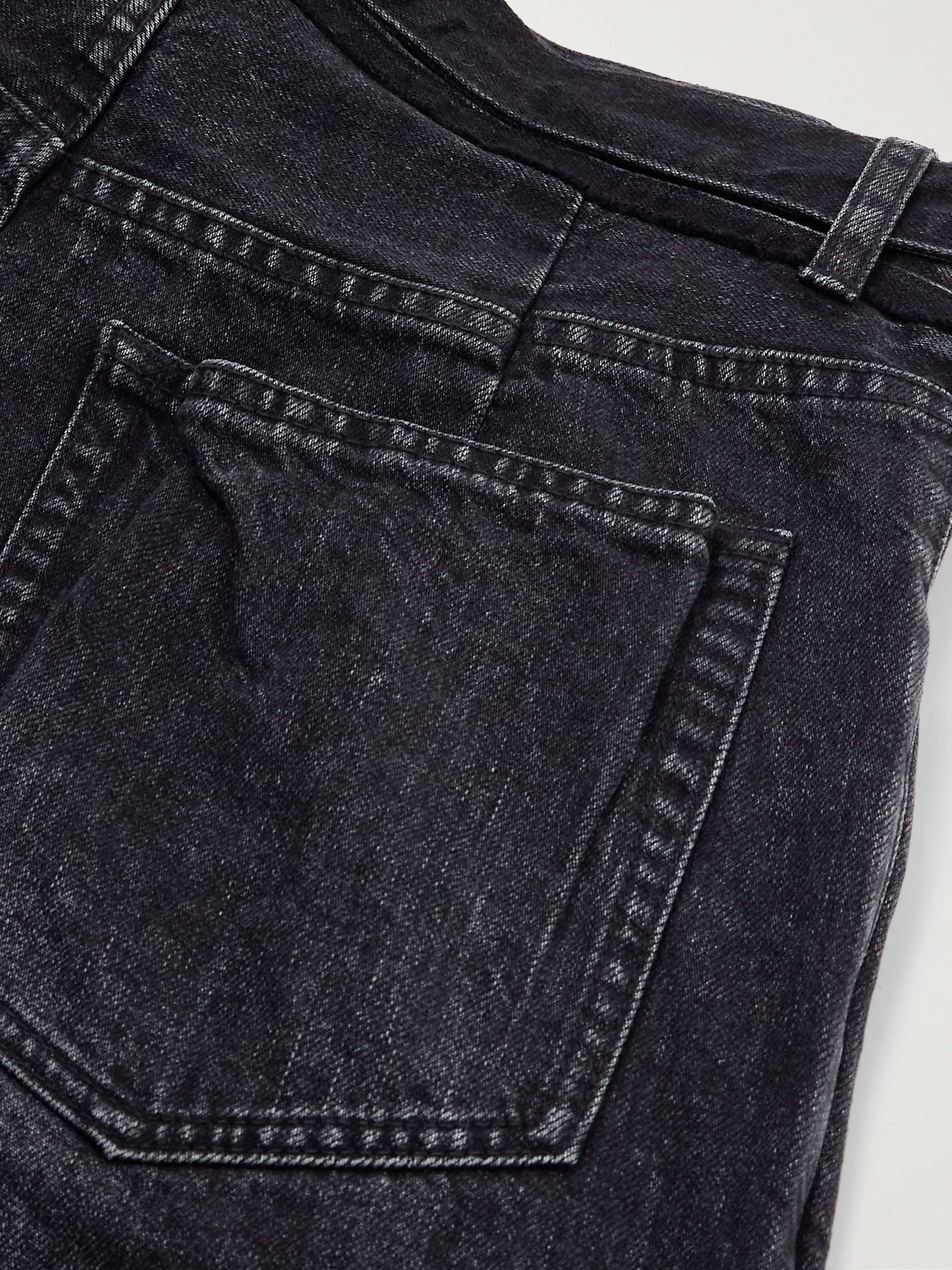 Belted high-rise wide-leg jeans view