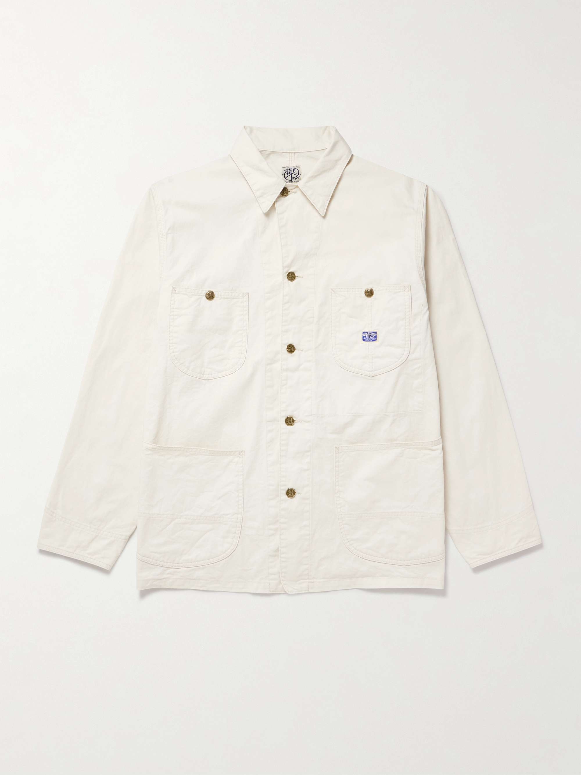Rough-Face Printed Cotton-Twill Overshirt view