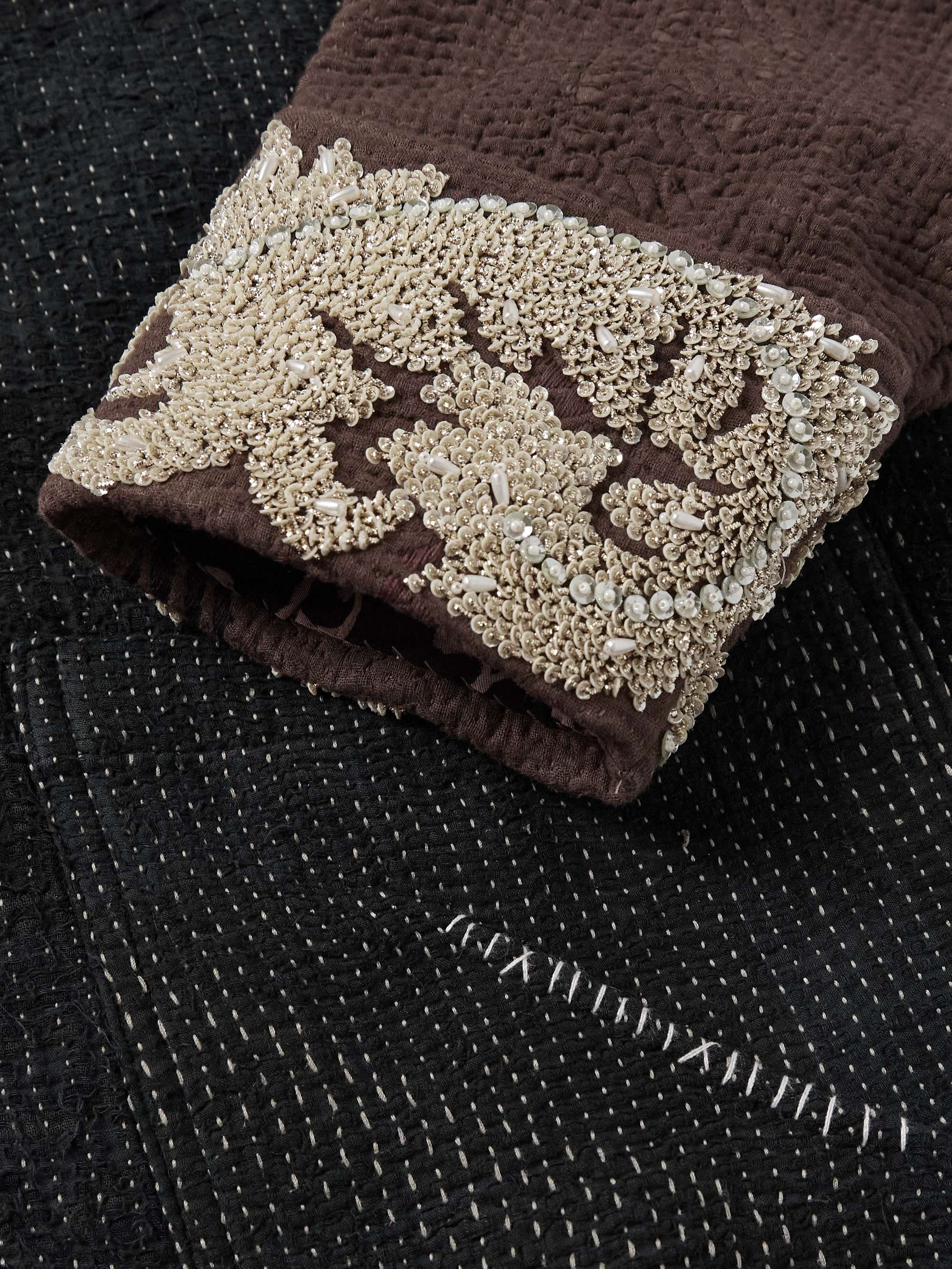 Zardozi Embellished Embroidered Cotton Jacket view