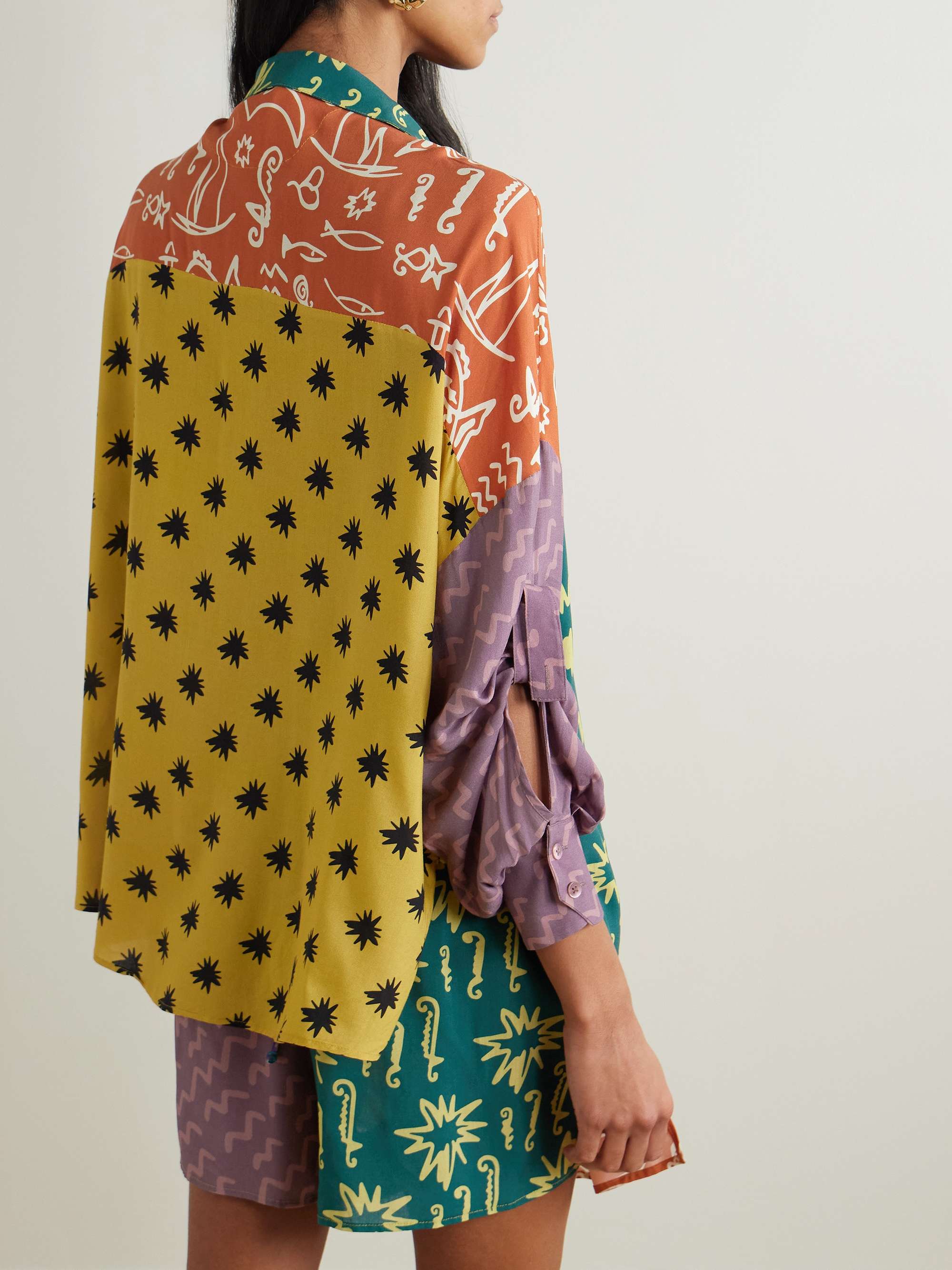 Estrellitas printed crepe shirt view