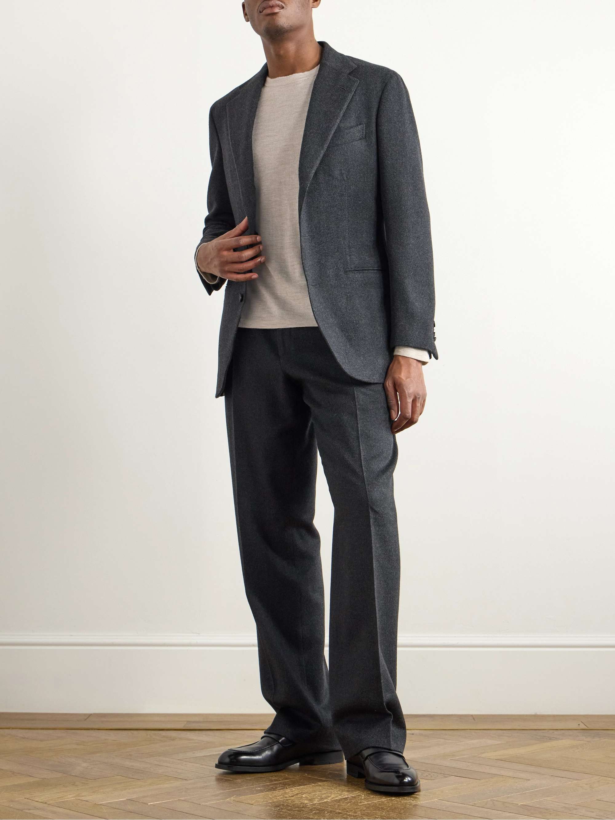 Slim-Fit Cashmere and Silk-Blend T-Shirt view