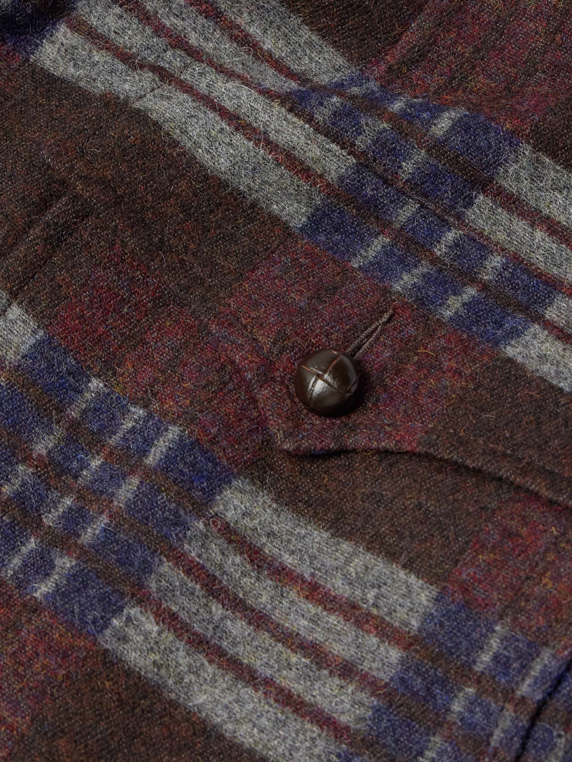 Welston Checked Wool and Cotton-Blend Blazer view