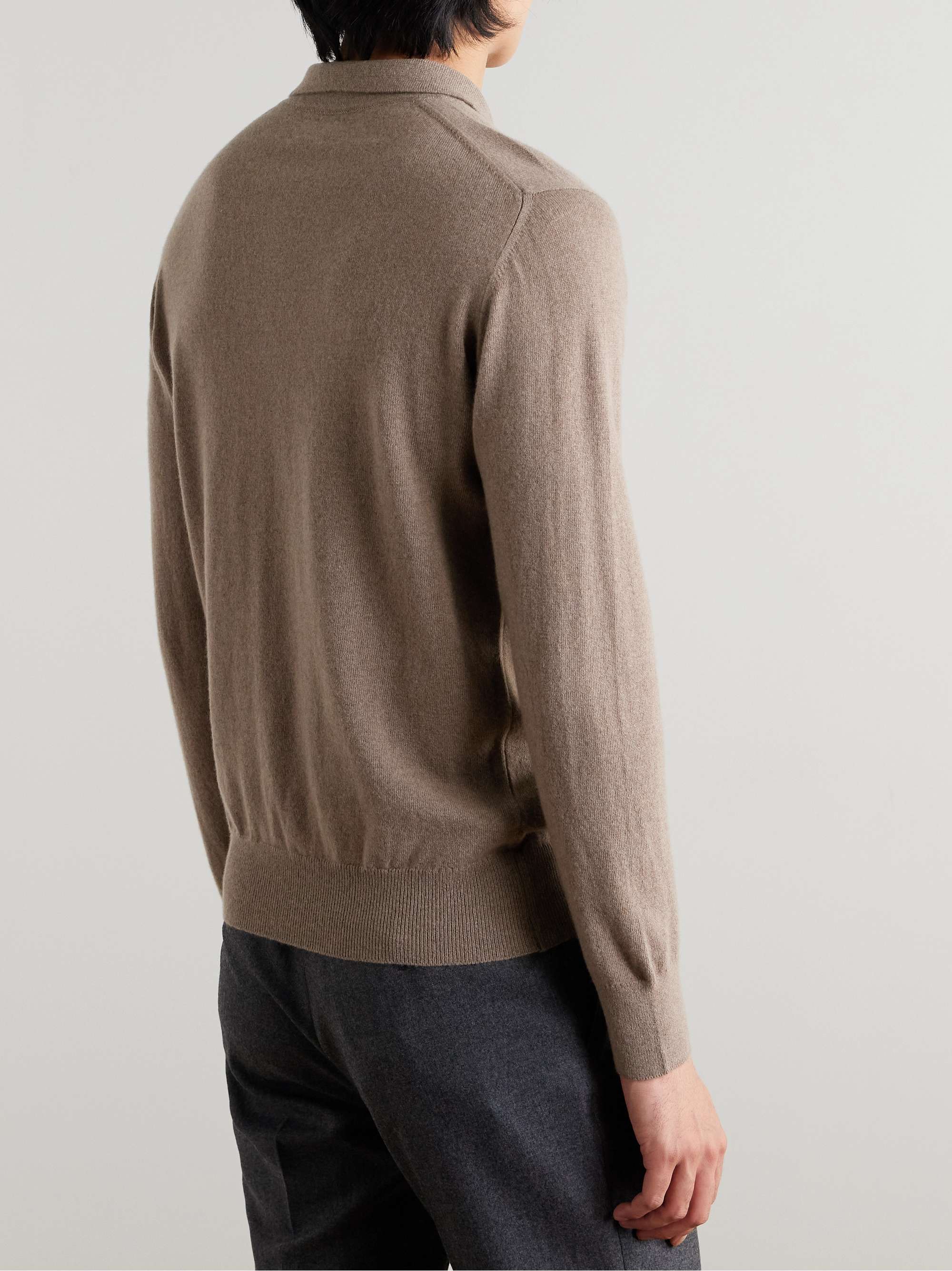 Wade Merino Wool and Cashmere-Blend Polo Shirt view