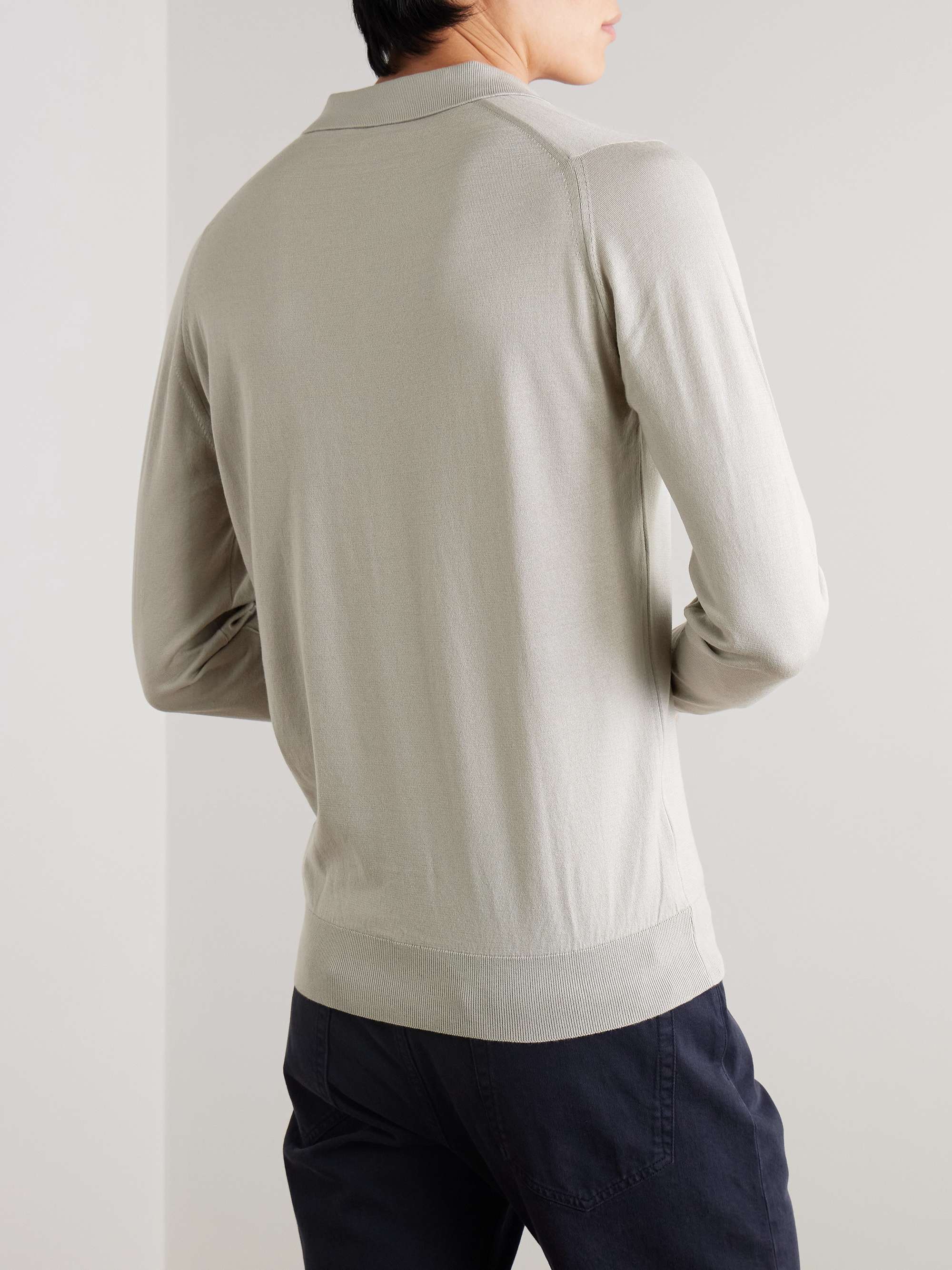 Bradwell Slim-Fit Sea Island Cotton Polo Shirt view