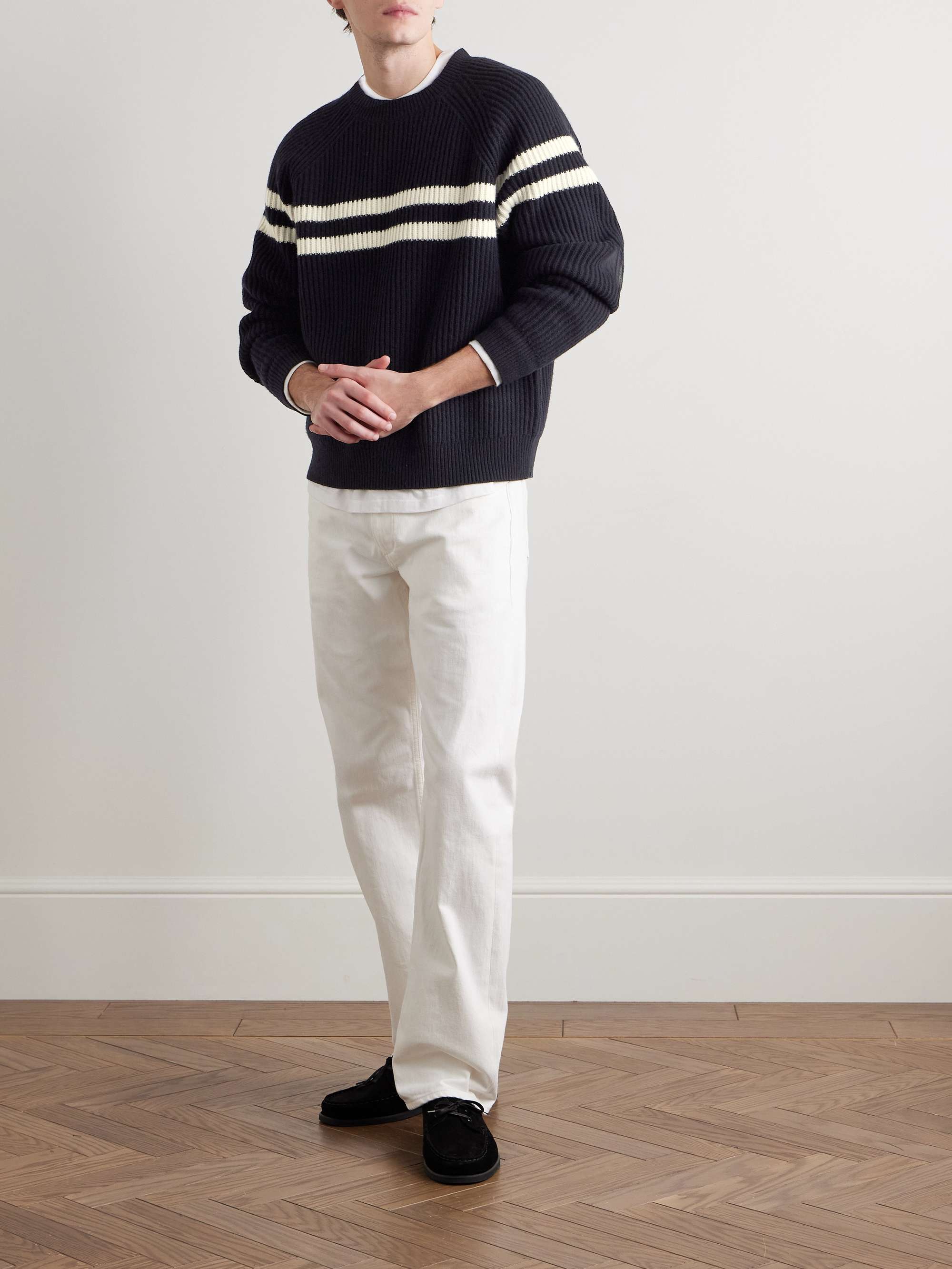 Darius Striped Ribbed Cashmere Sweater view