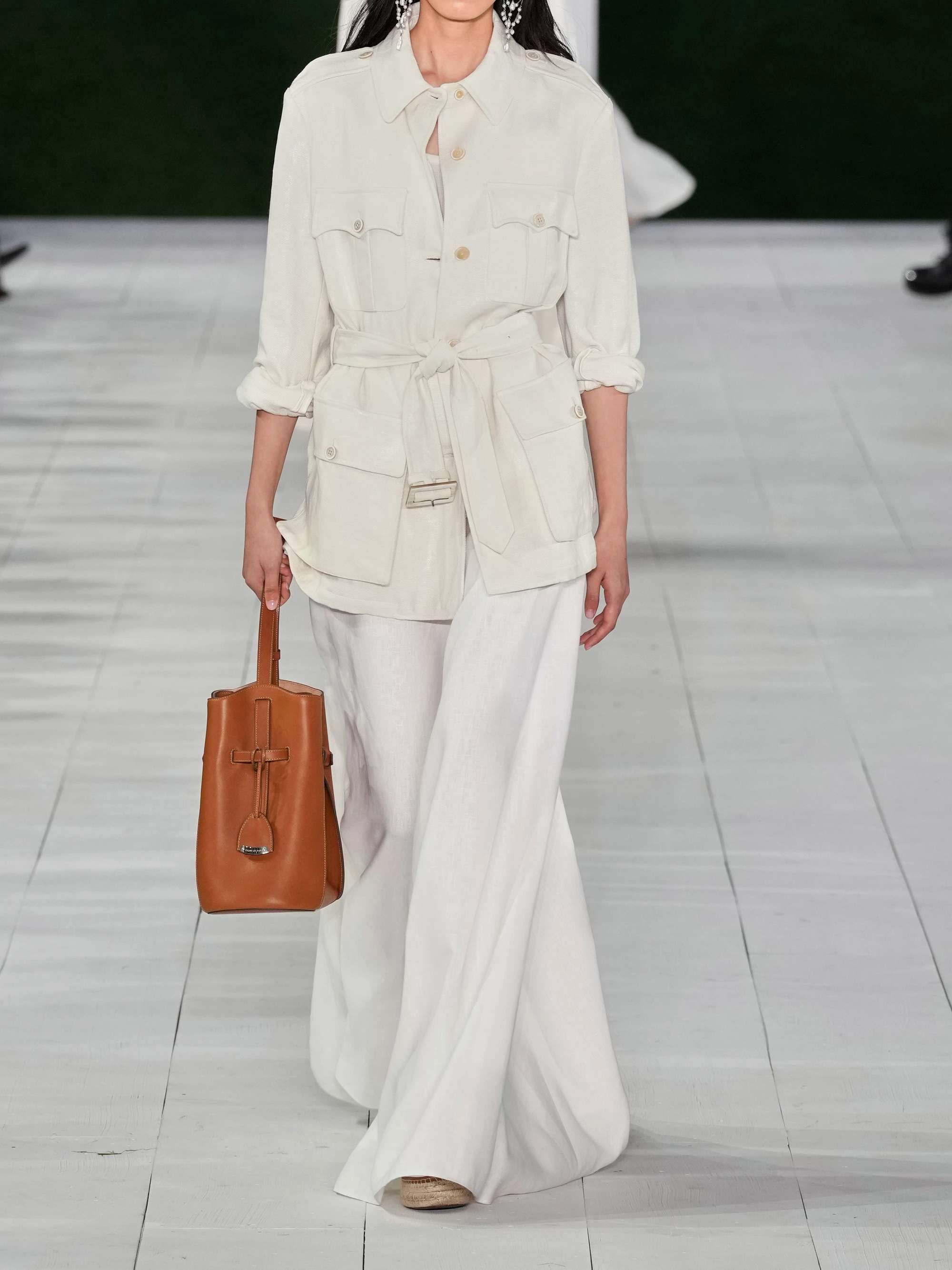 Sydney belted linen-canvas jacket view