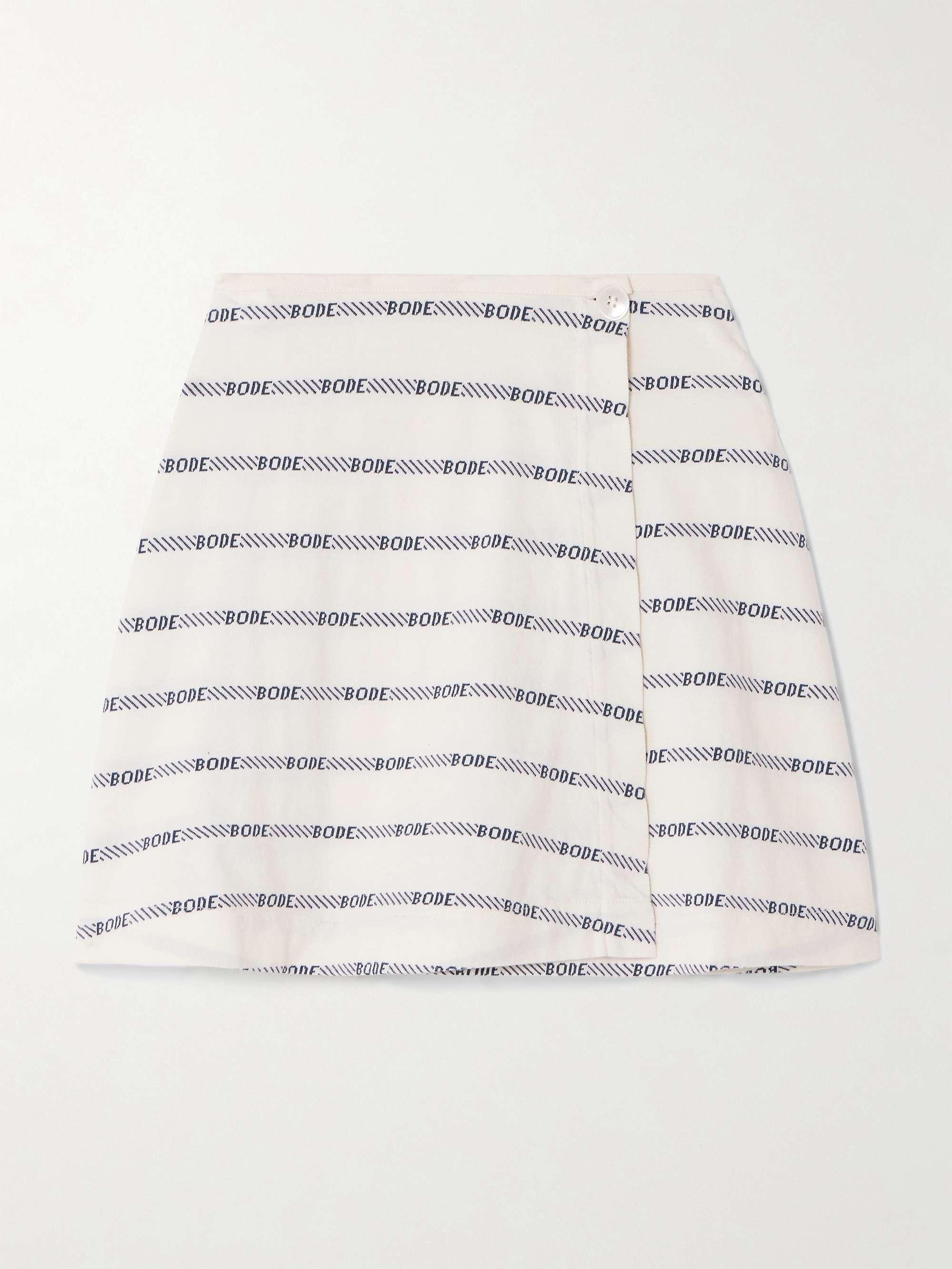 Rec jacquard-knit cotton mini wrap skirt view