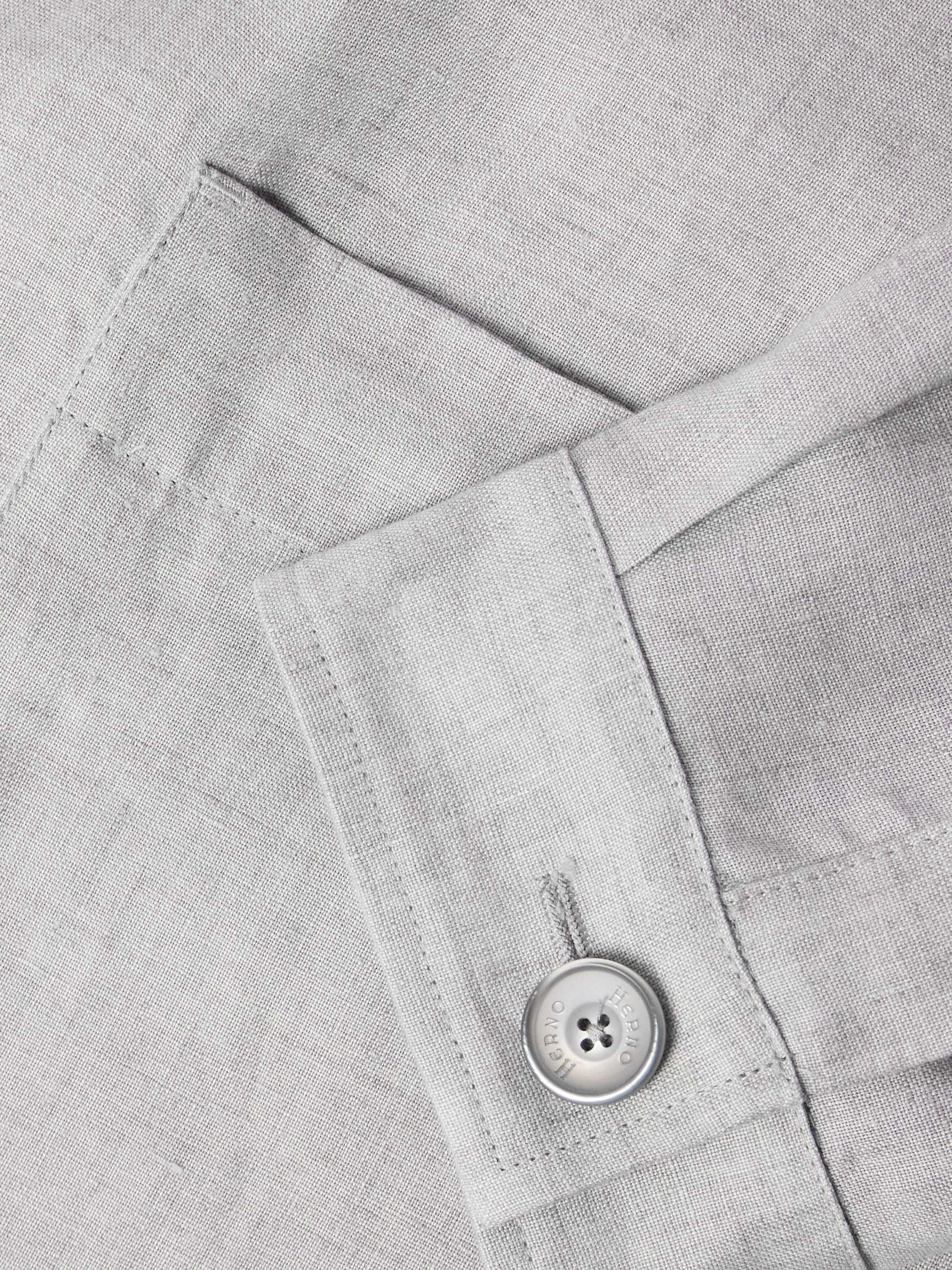 Camp-Collar Linen Overshirt view