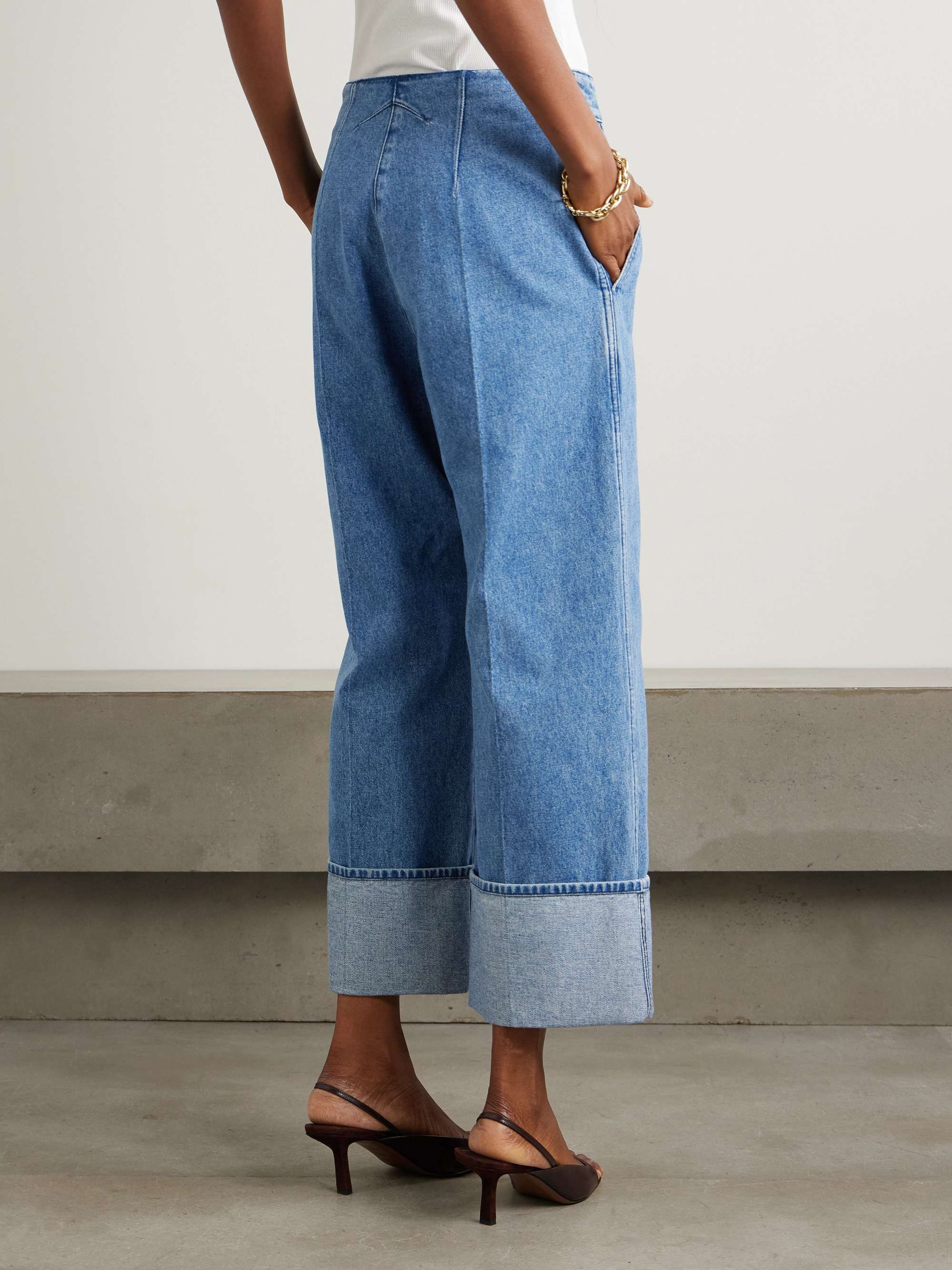 Iconic high-rise straight-leg jeans view