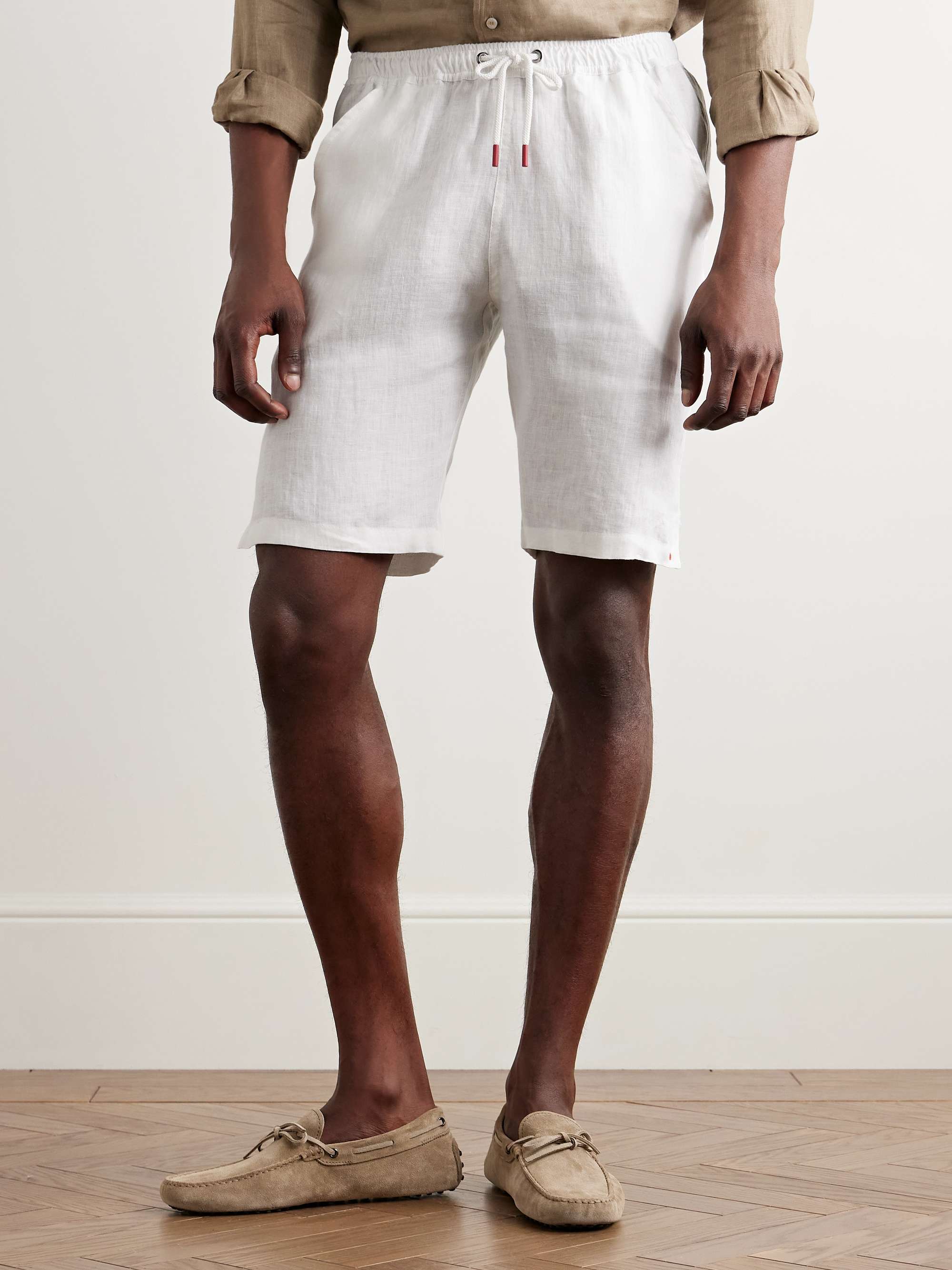 Slim-Fit Linen Drawstring Shorts view