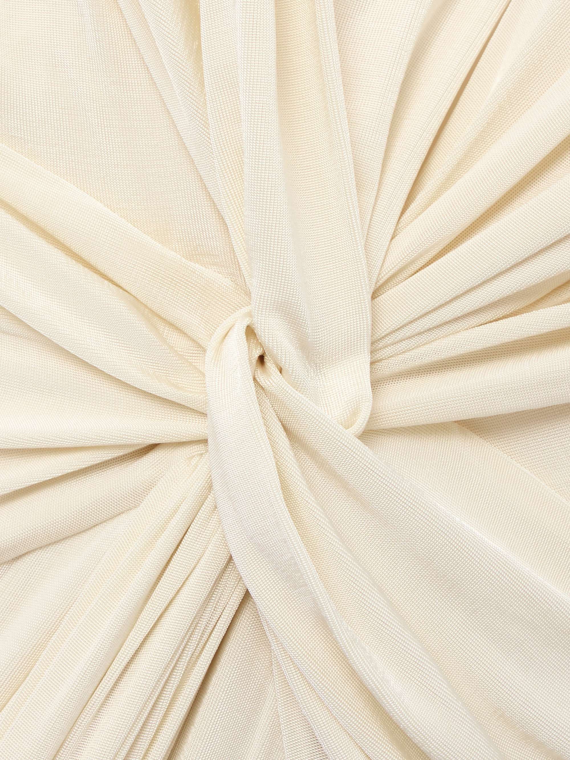 Open-back twist-front jersey gown view