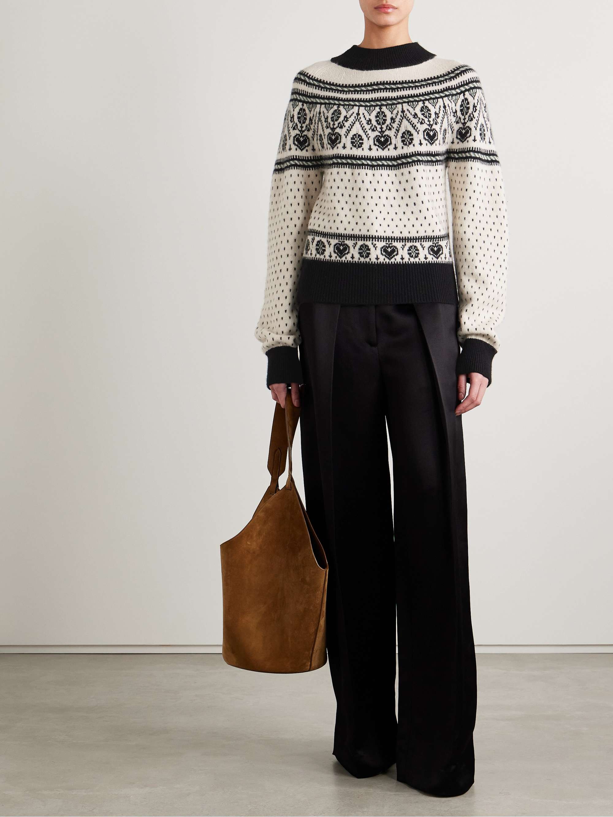 Guy intarsia cashmere-blend sweater view