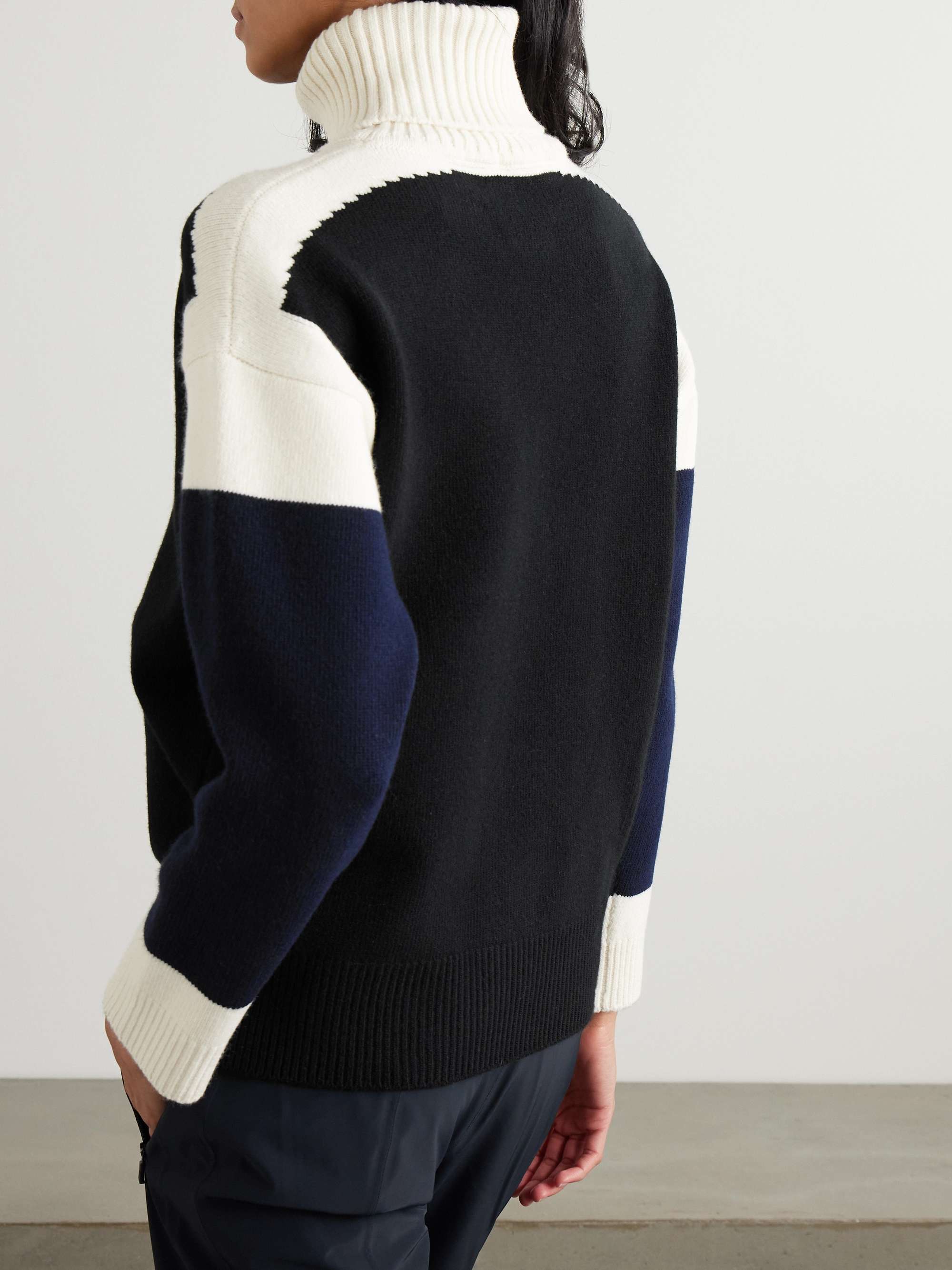 Bayer color-block wool-blend sweater view