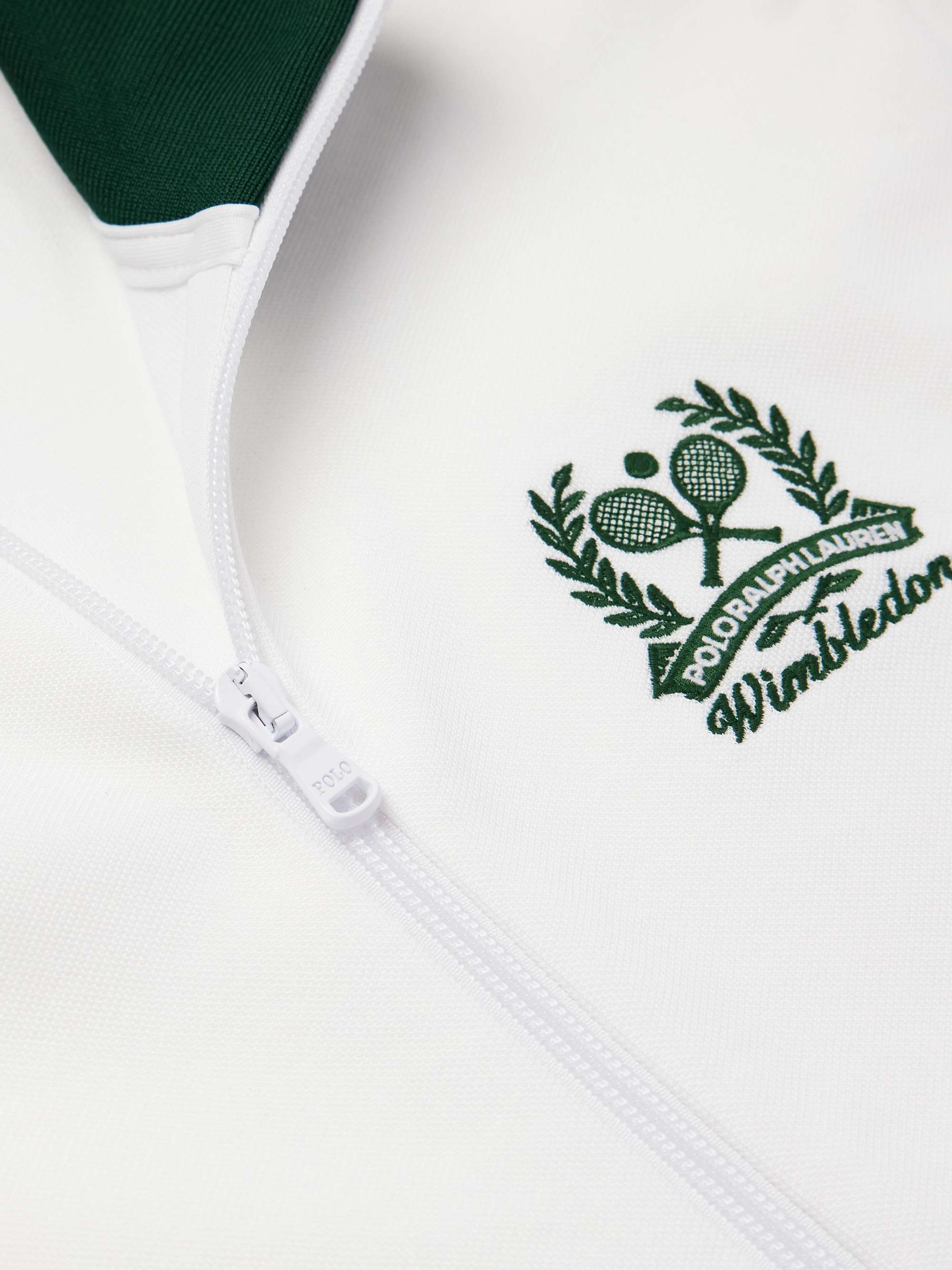 + Wimbledon Logo-Embroidered Piqué Track Jacket view