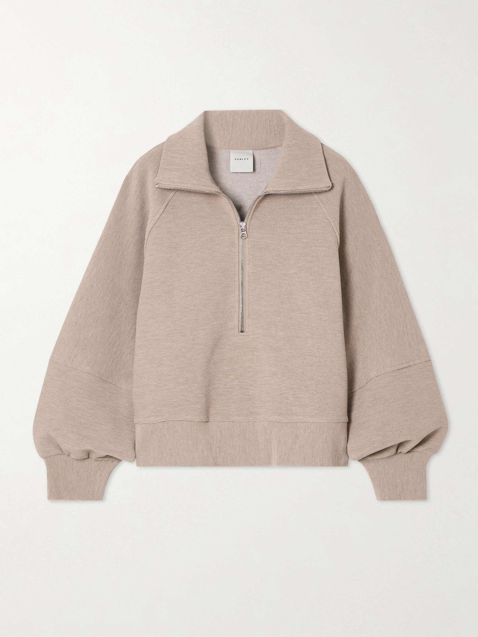 Milano ribbed cotton-blend jersey sweatshirt view
