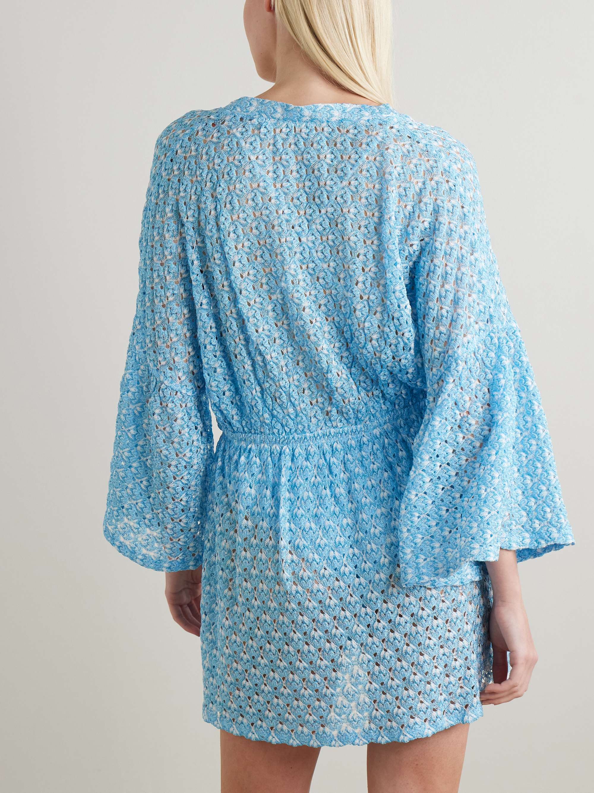 Mare metallic crochet-knit kaftan view