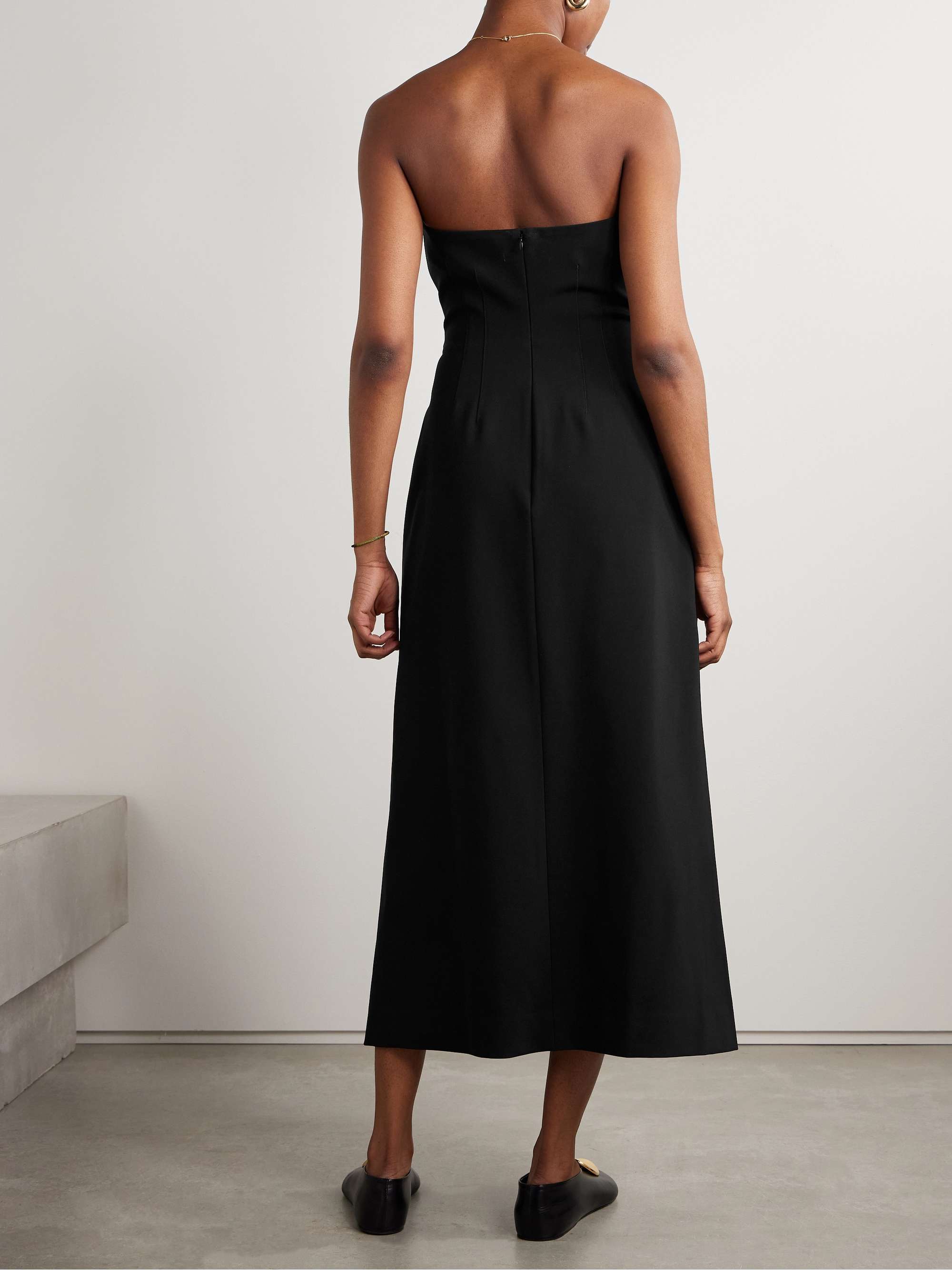 Blaise strapless crepe midi dress view