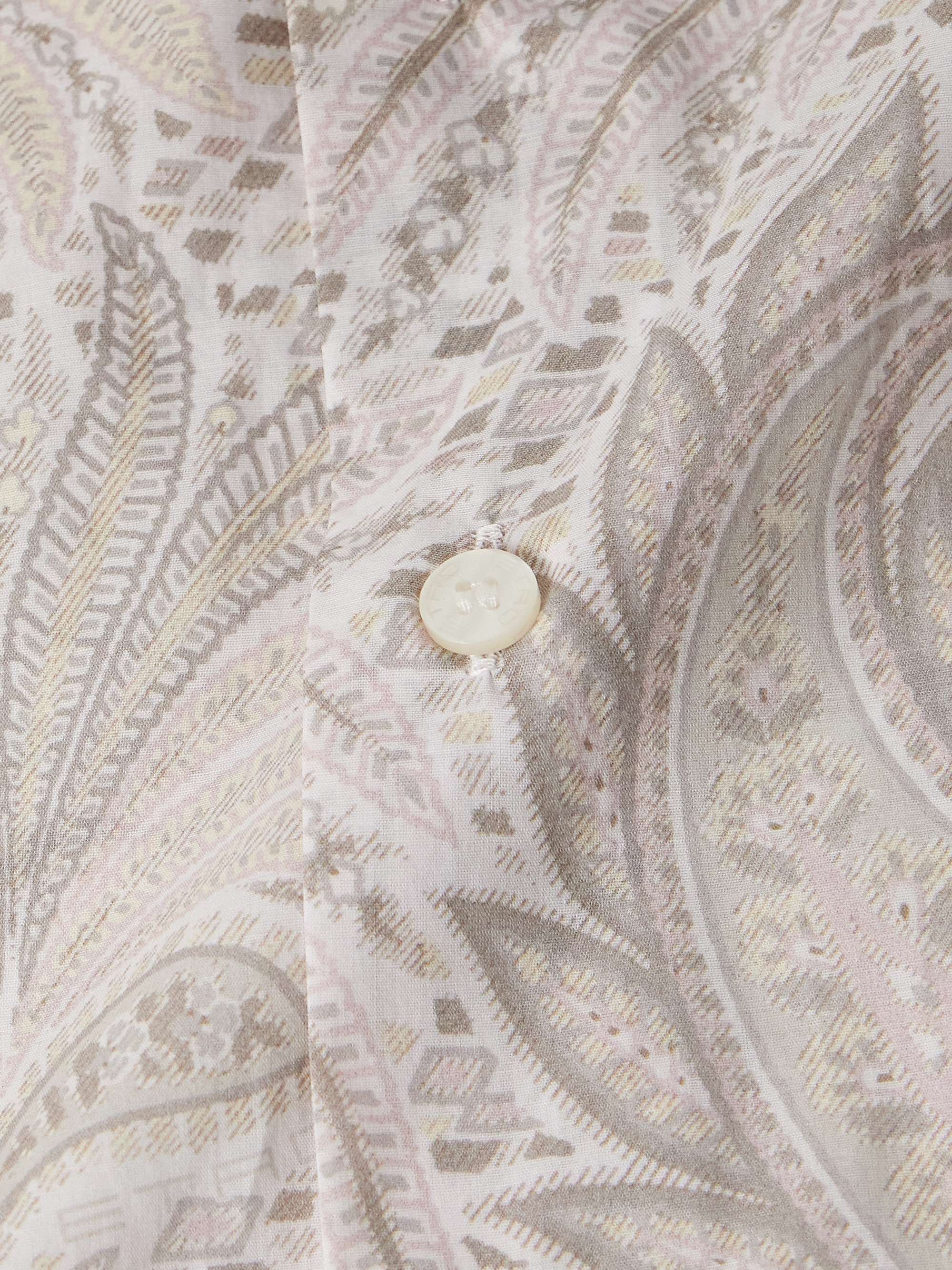 Slim-Fit Paisley-Print Cotton Shirt view