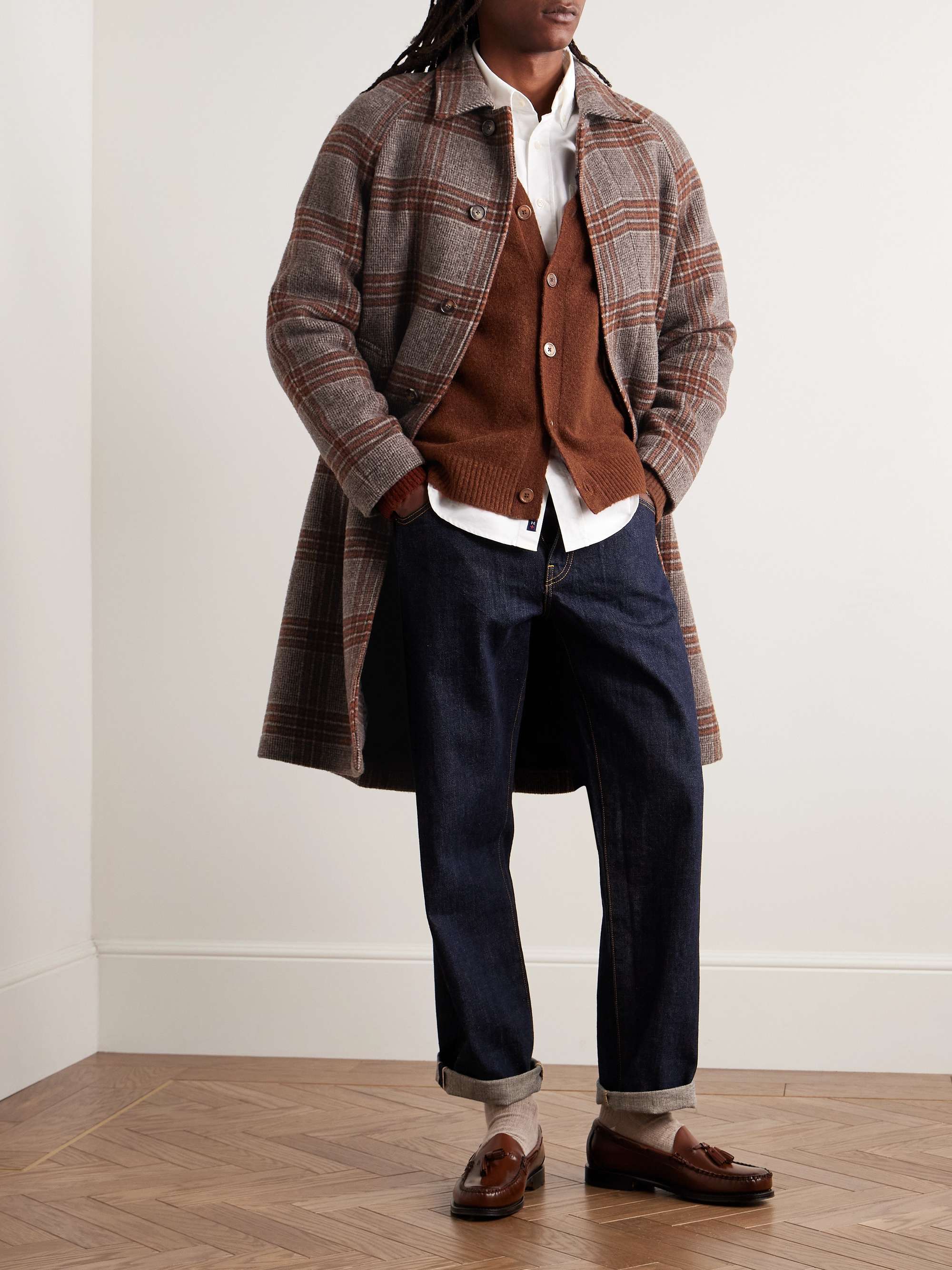 Rocko 8442 Checked Recycled Wool-Blend Coat view