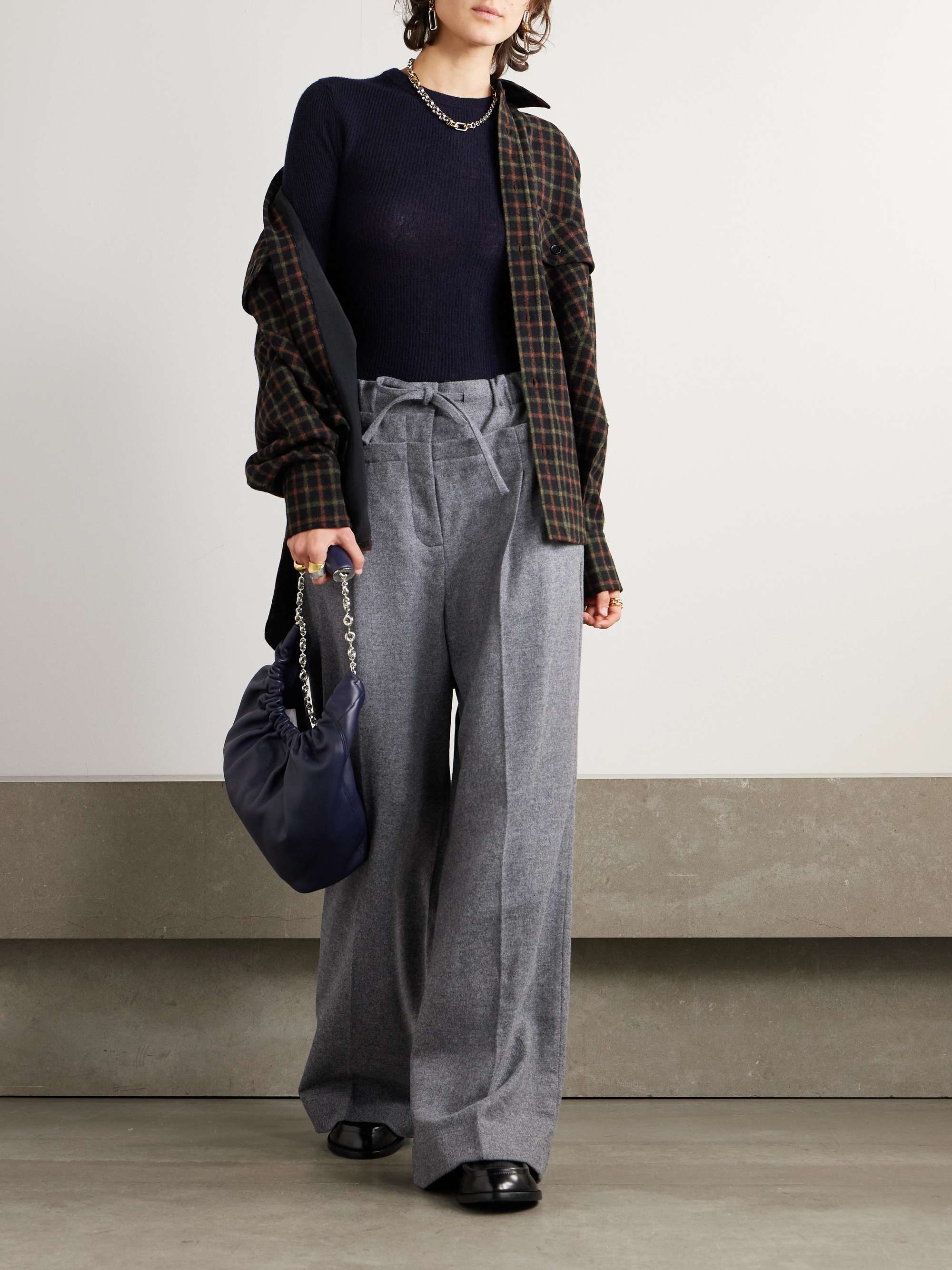 Alessia ribbed wool and cashmere-blend sweater view