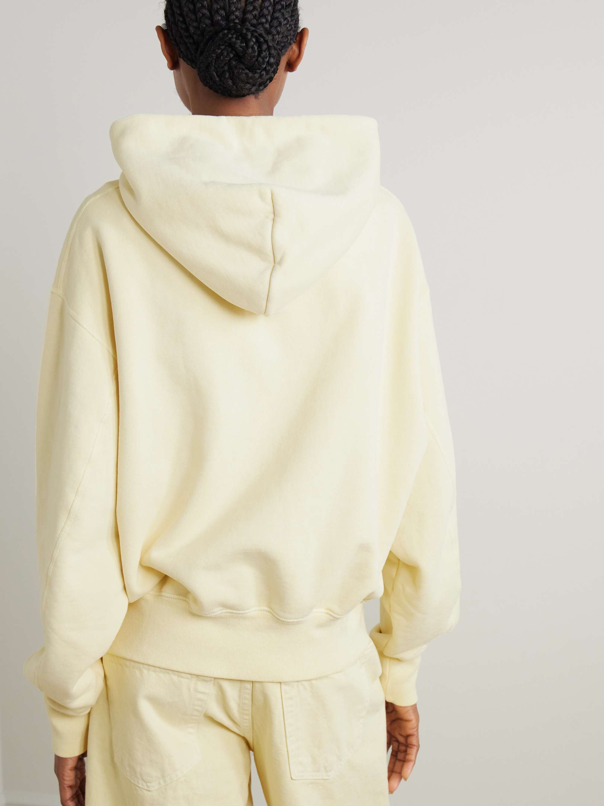 Cinch cotton-jersey hoodie view