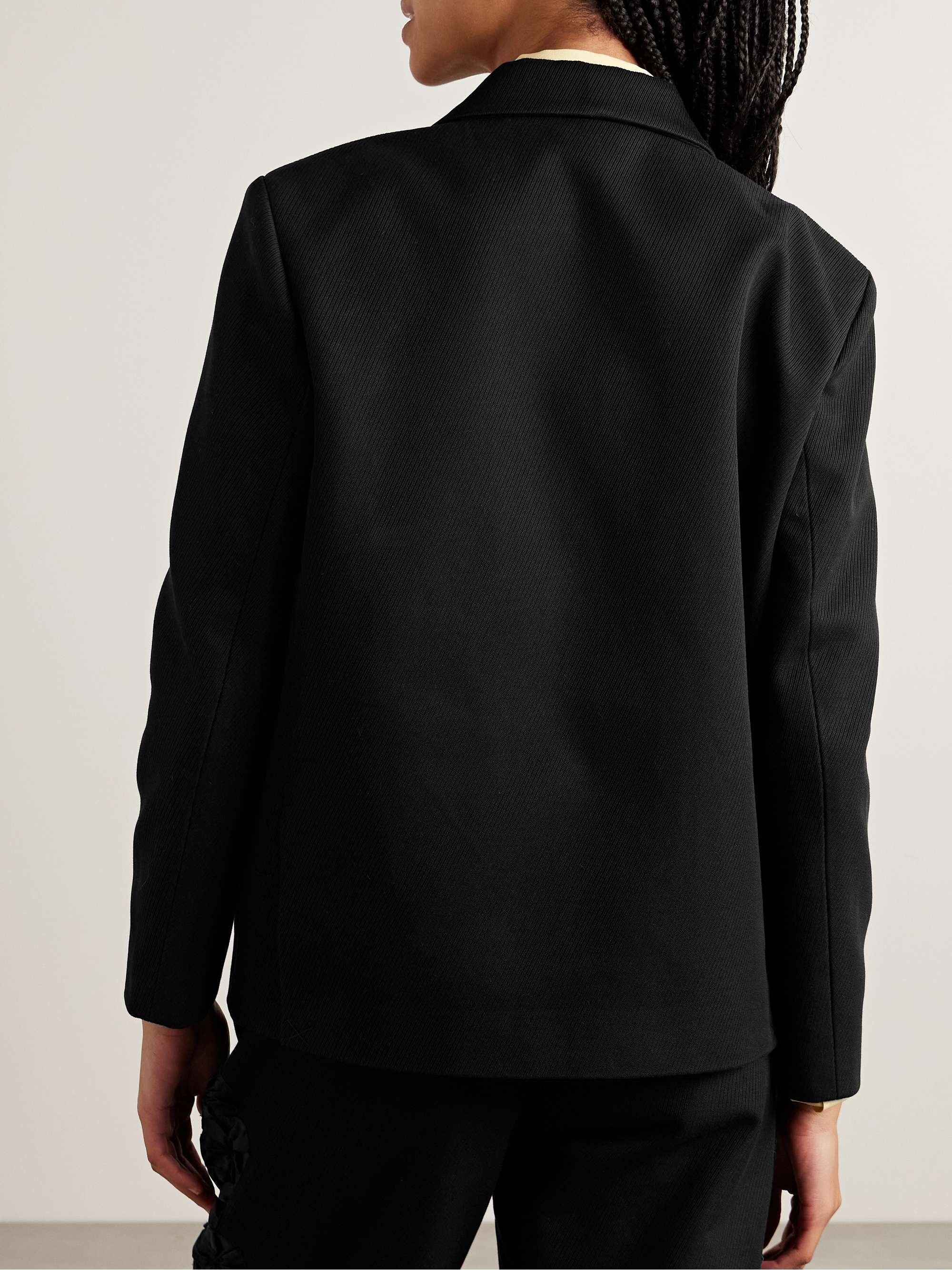 Ribbon Garland grosgrain-trimmed cotton-twill jacket view