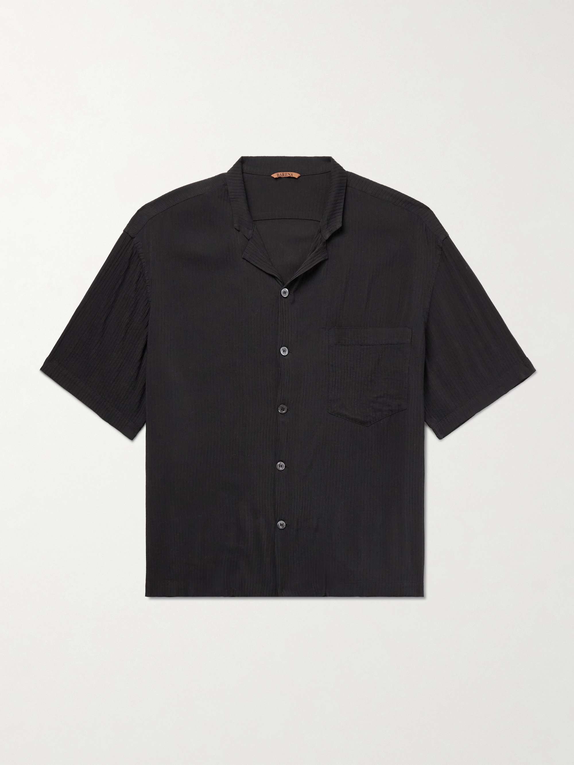 Bagolo Grao Camp-Collar Ribbed Woven Shirt view