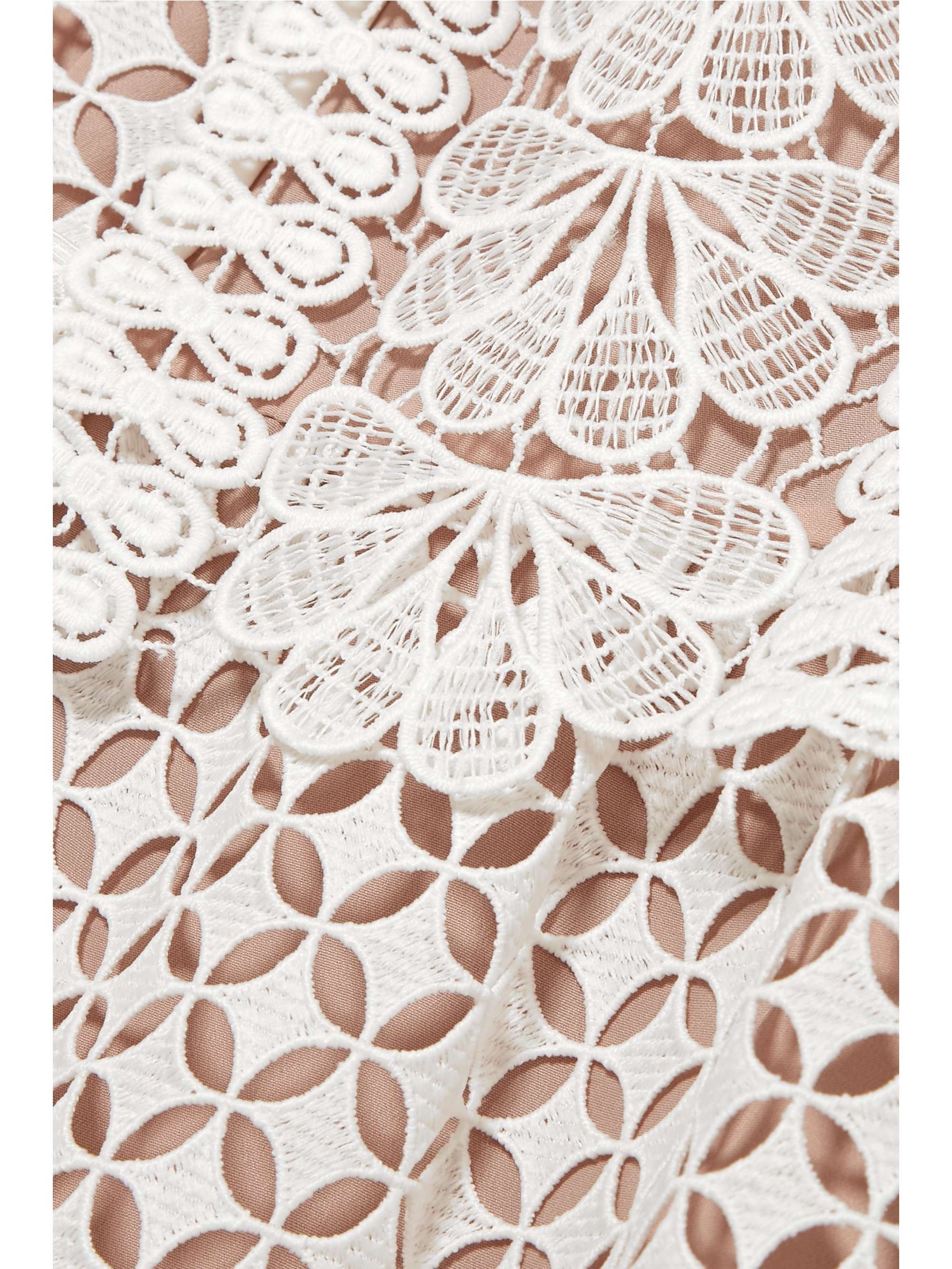 Off-the-shoulder guipure lace mini dress view