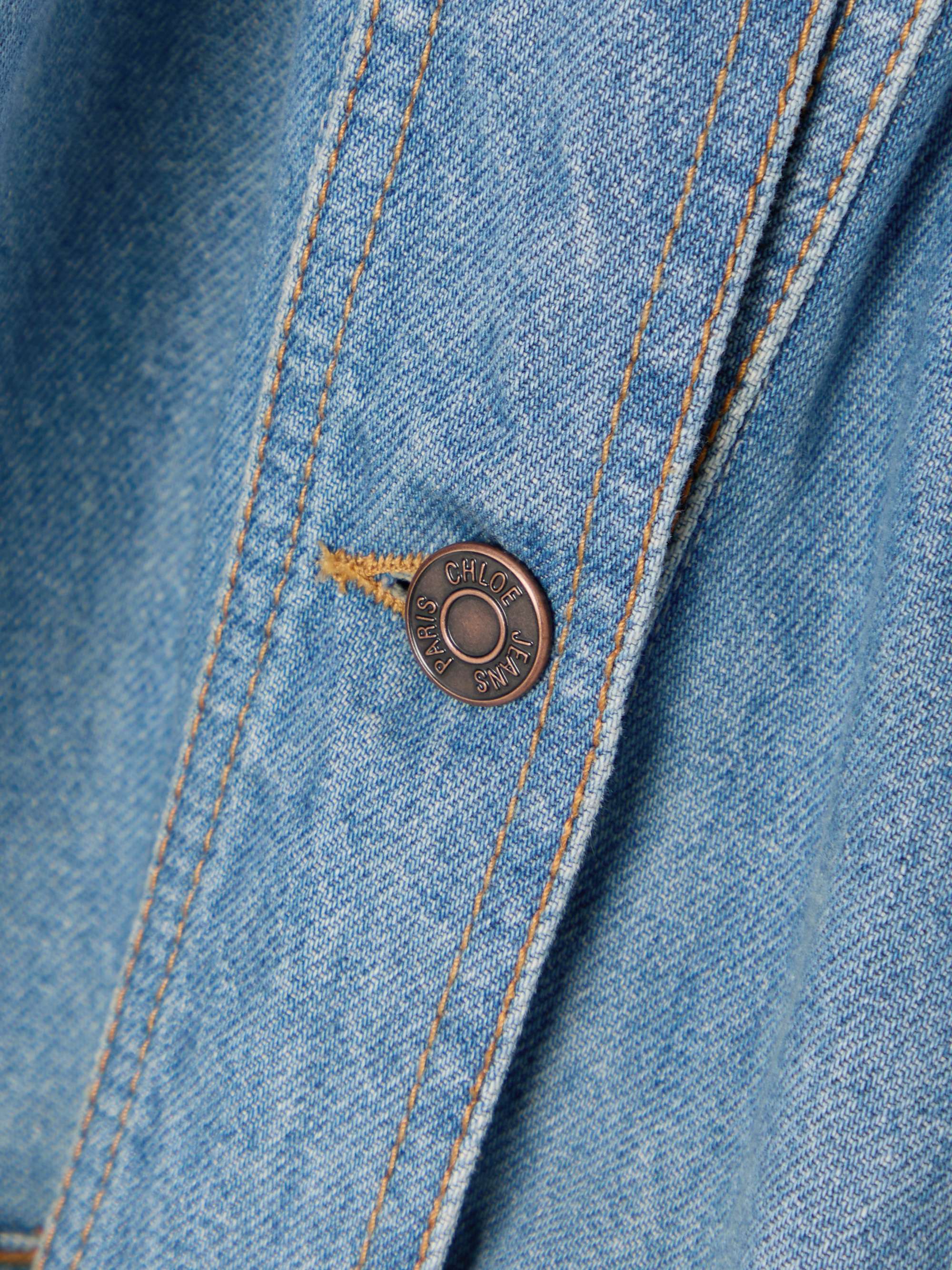 Gathered denim jacket view