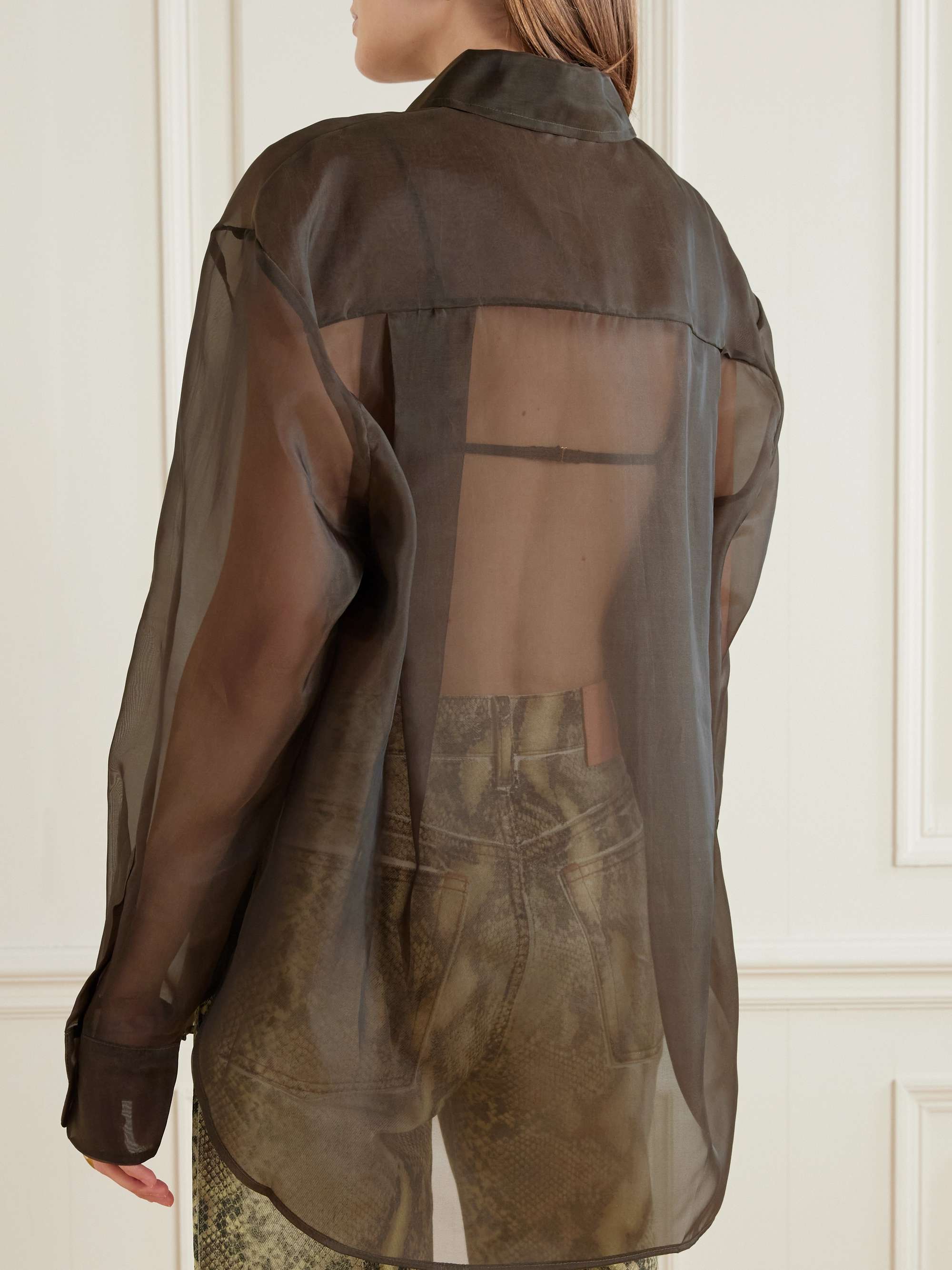 Peri silk-blend organza shirt view