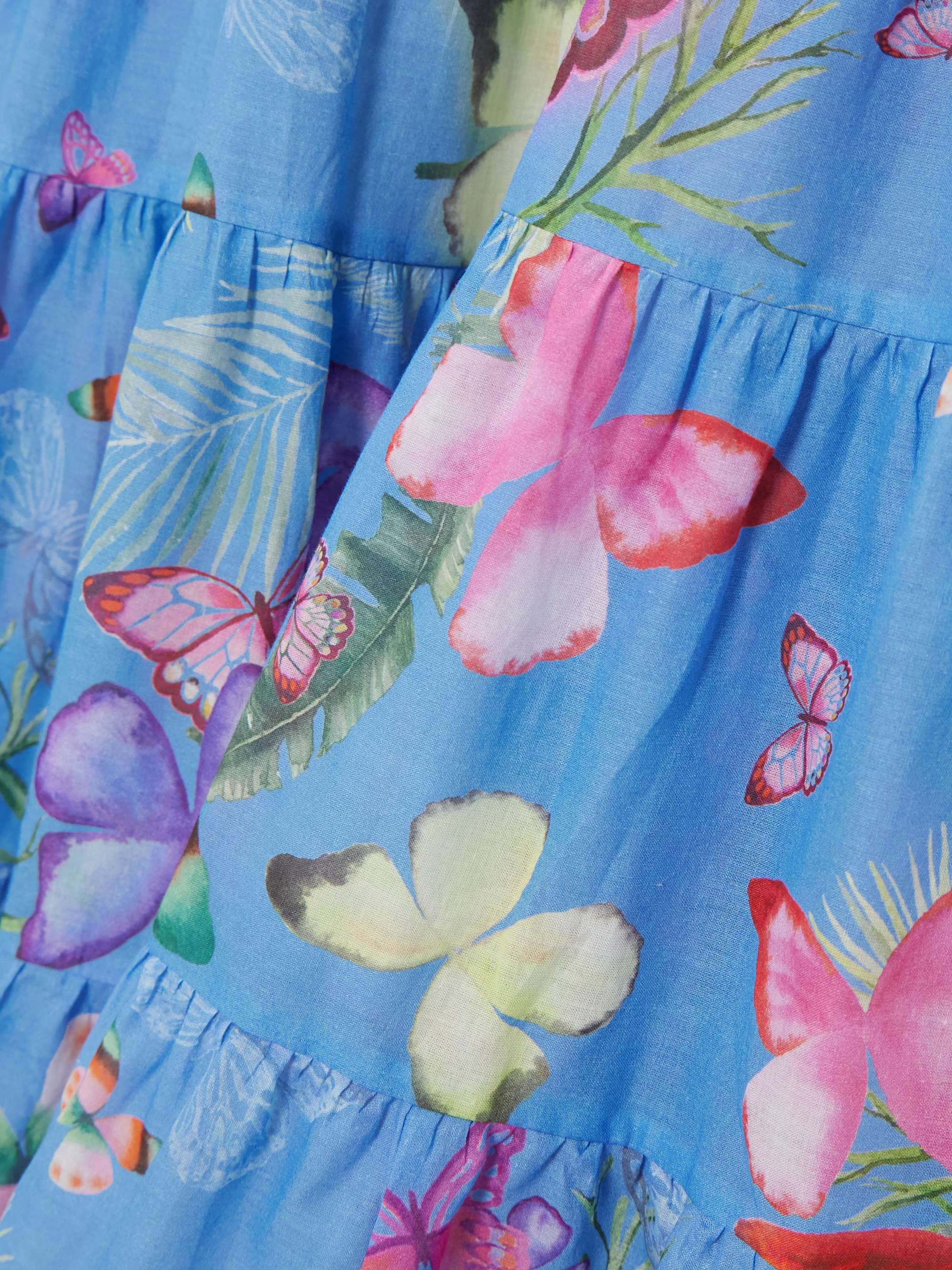 Danny strapless tiered printed cotton-blend maxi dress view
