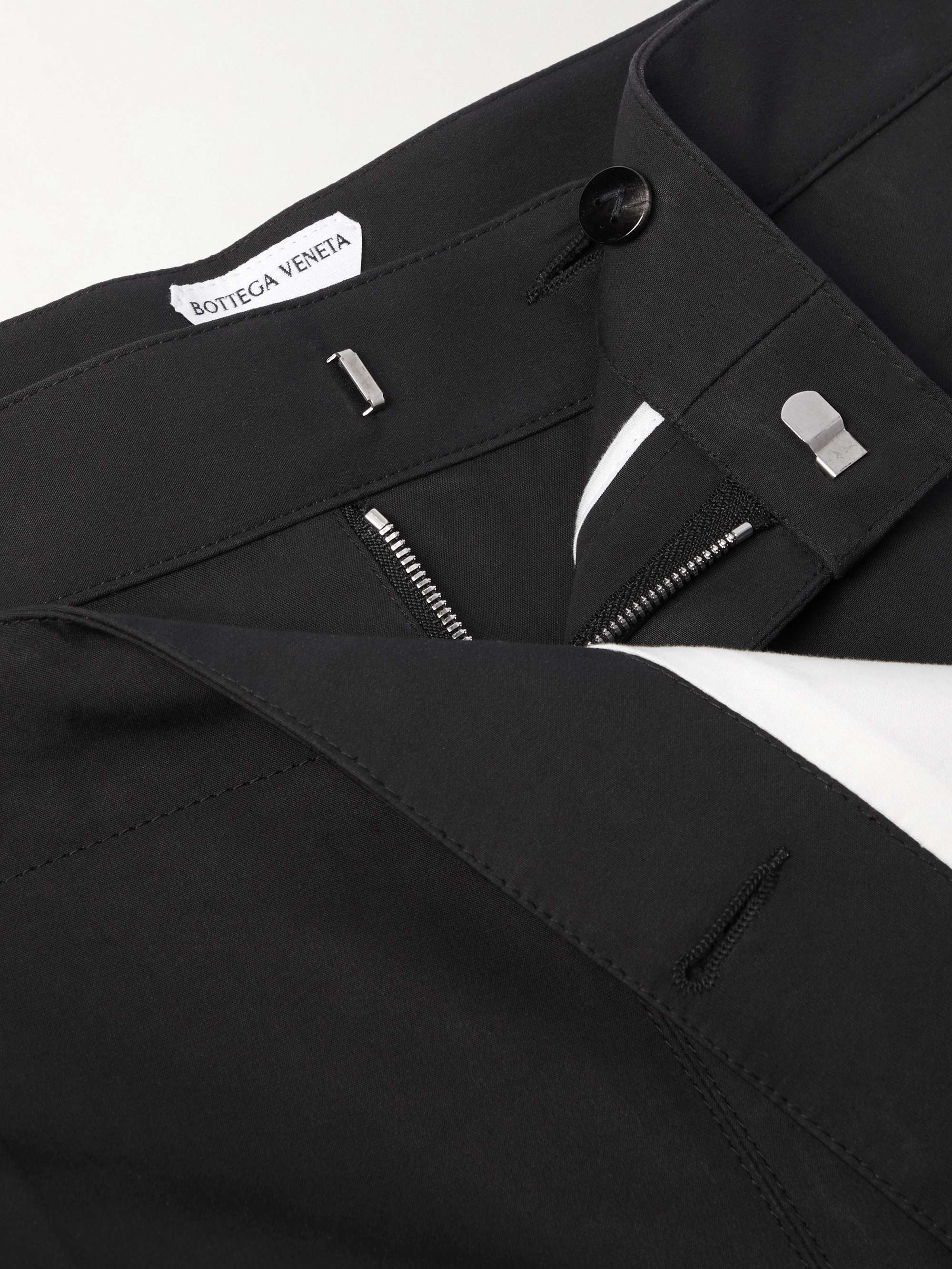 Wide-Leg Layered Cotton Trousers view